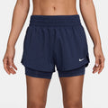 One Dri-Fit Mid Rise 3In 2N1 Shorts Damer-Mörkblå