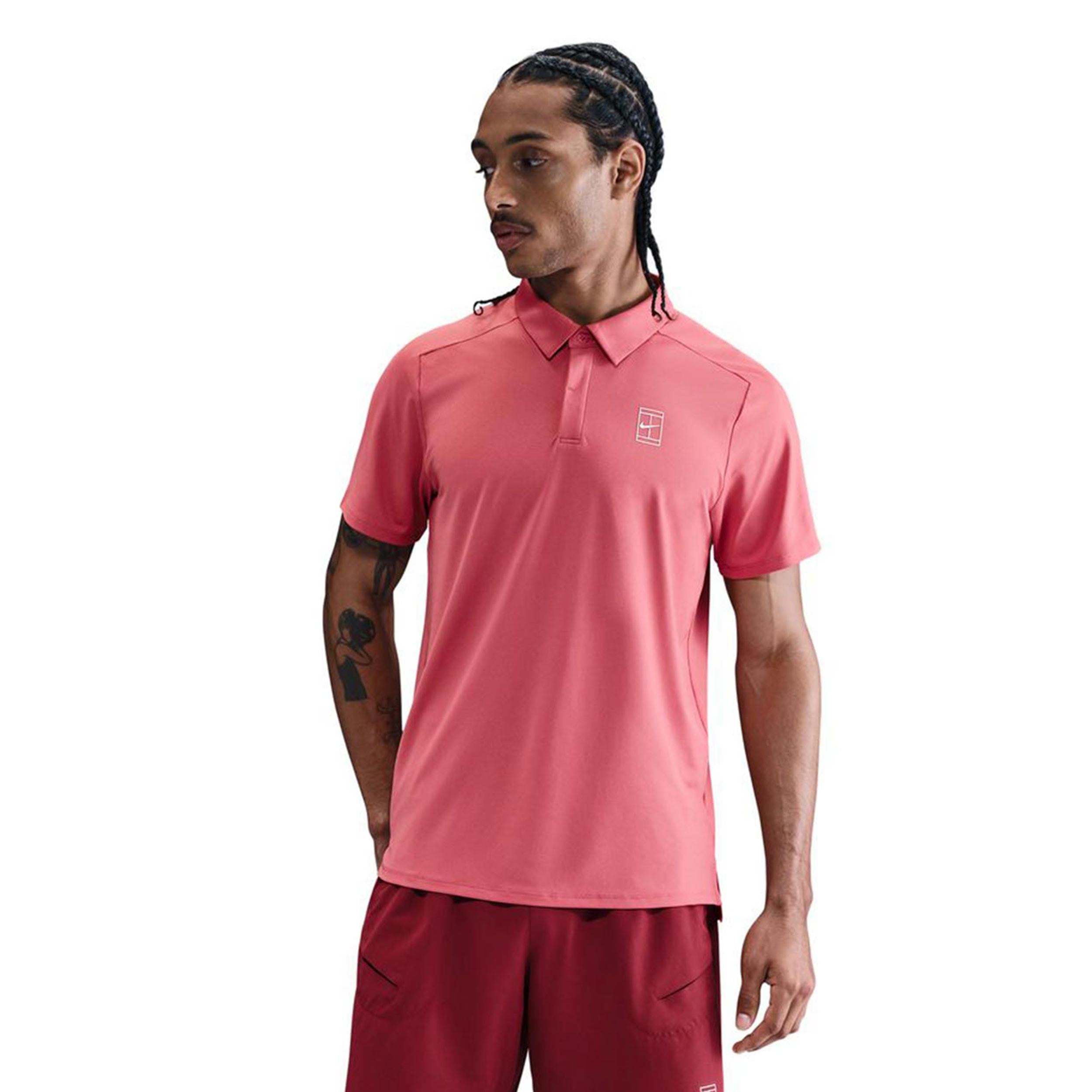 Nike Court Dri-Fit Advantage Polo Herrar-Berry