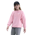 Club Fleece Oversized Crew Tröja Flickor-Rosa
