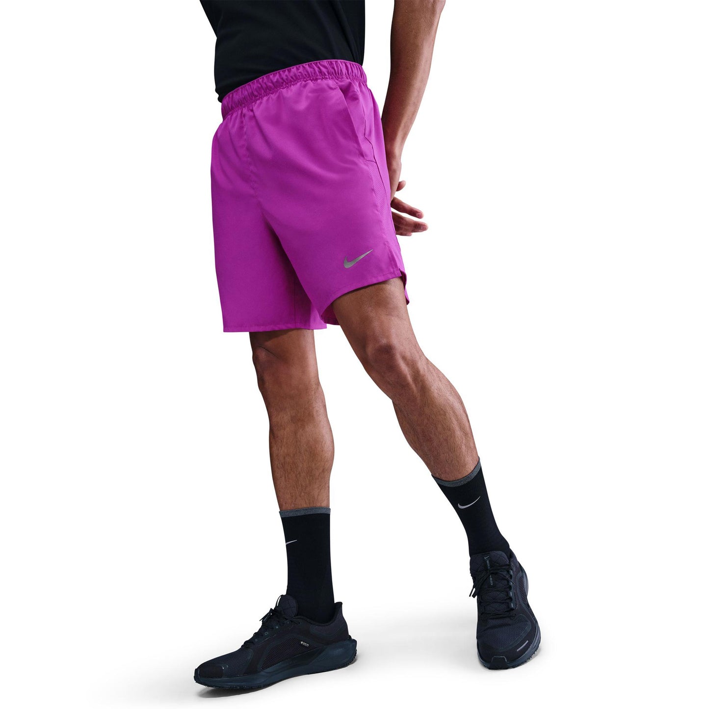 Nike Challenger 7in Brief-Lined Löparshorts Herrar - lila, silver