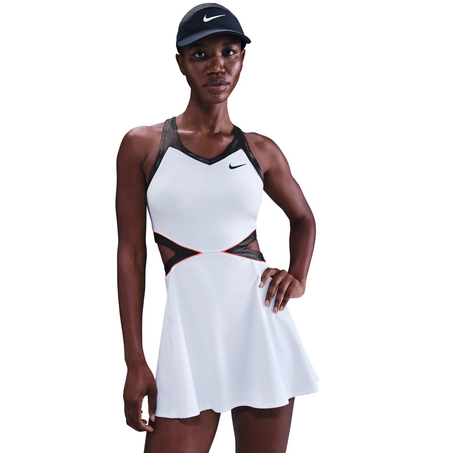 Nike Court Dri-Fit Slam Klänning Damer - vit, svart