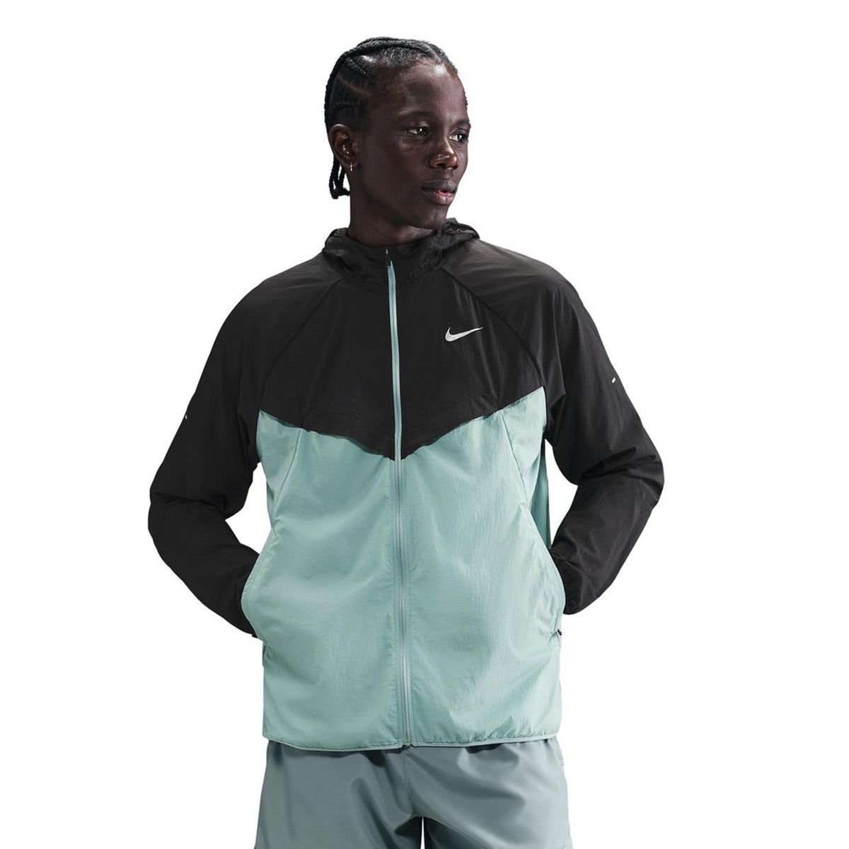 Nike Stride Löparjacka Herrar - svart, turkos