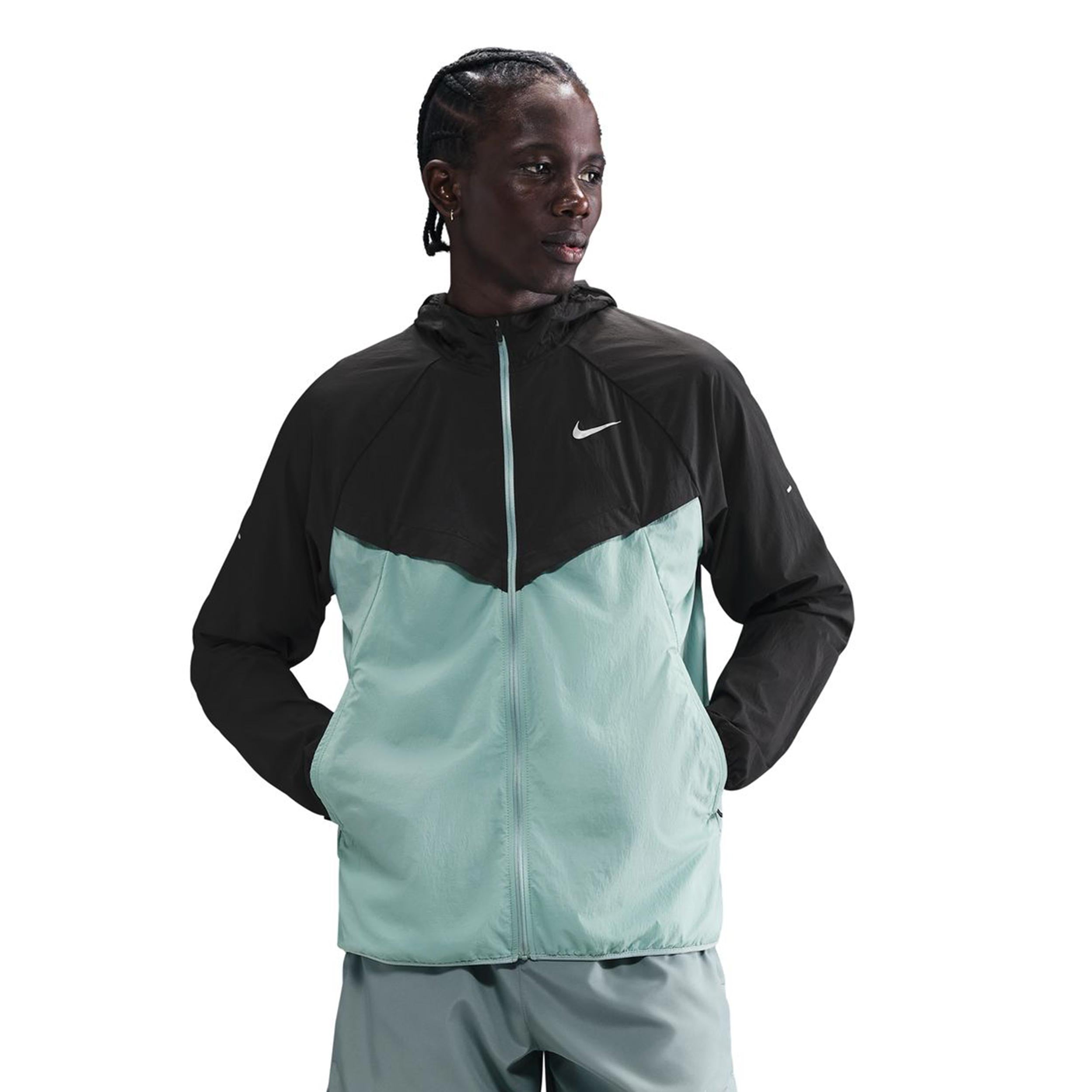 Nike Stride Löparjacka Herrar - svart, turkos