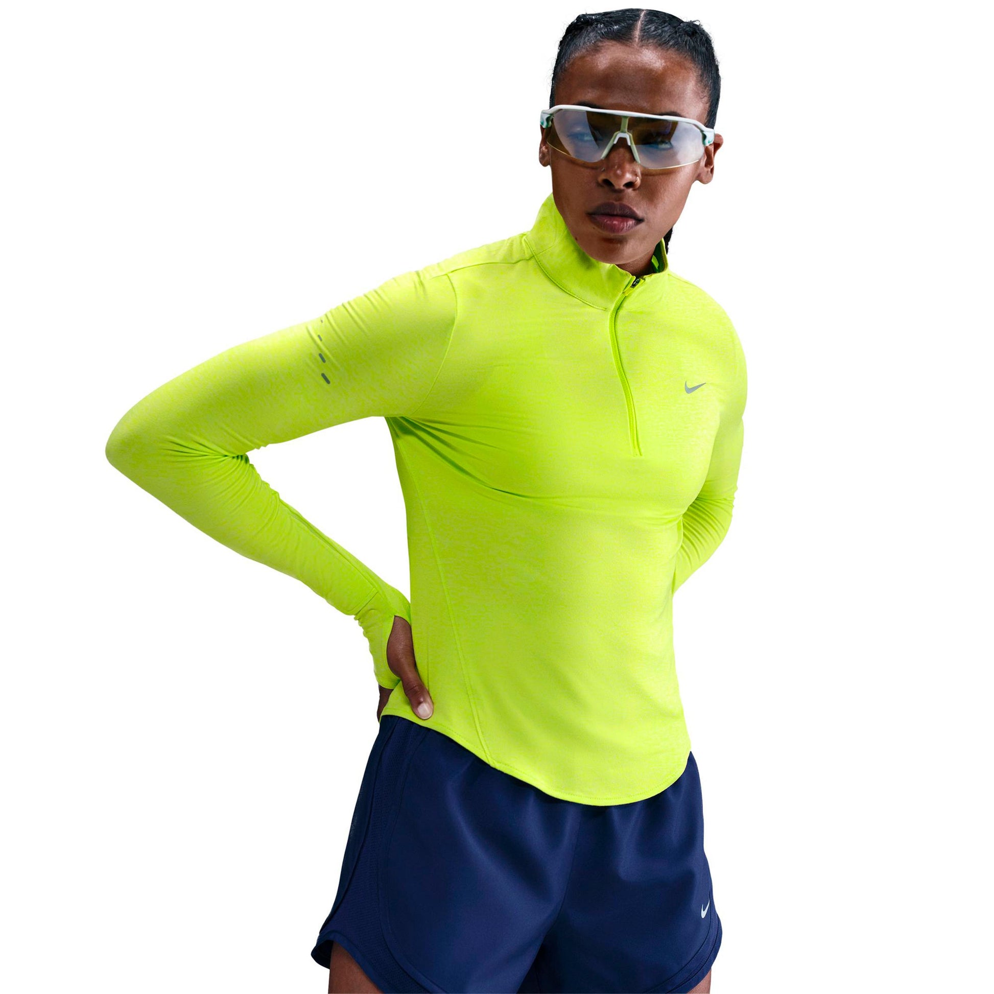 Nike Swift Löpartröja Damer - neongul, silver