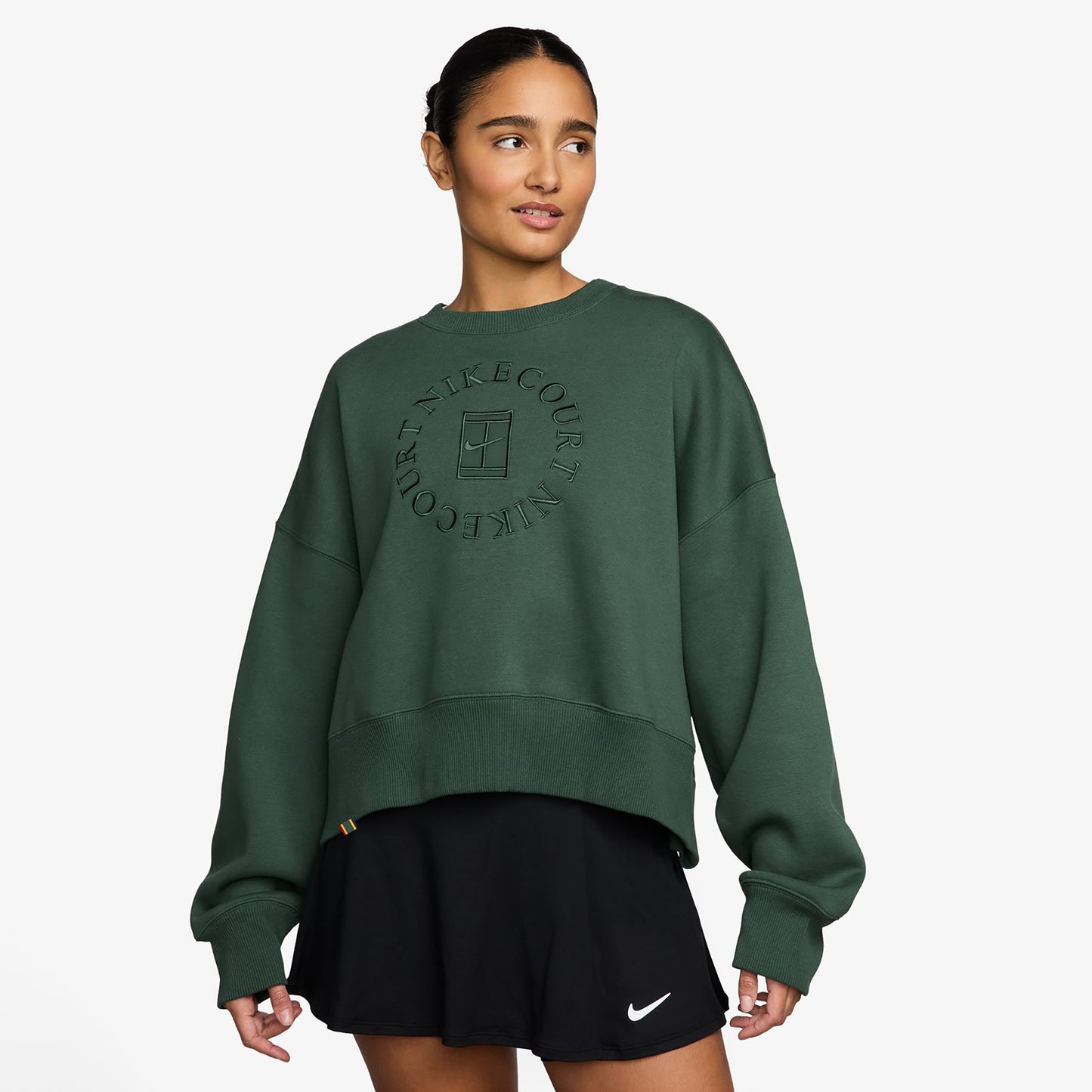 Nike Court Phoenix Over-Oversized Crew Heritage Tröja Damer-mörkgrön