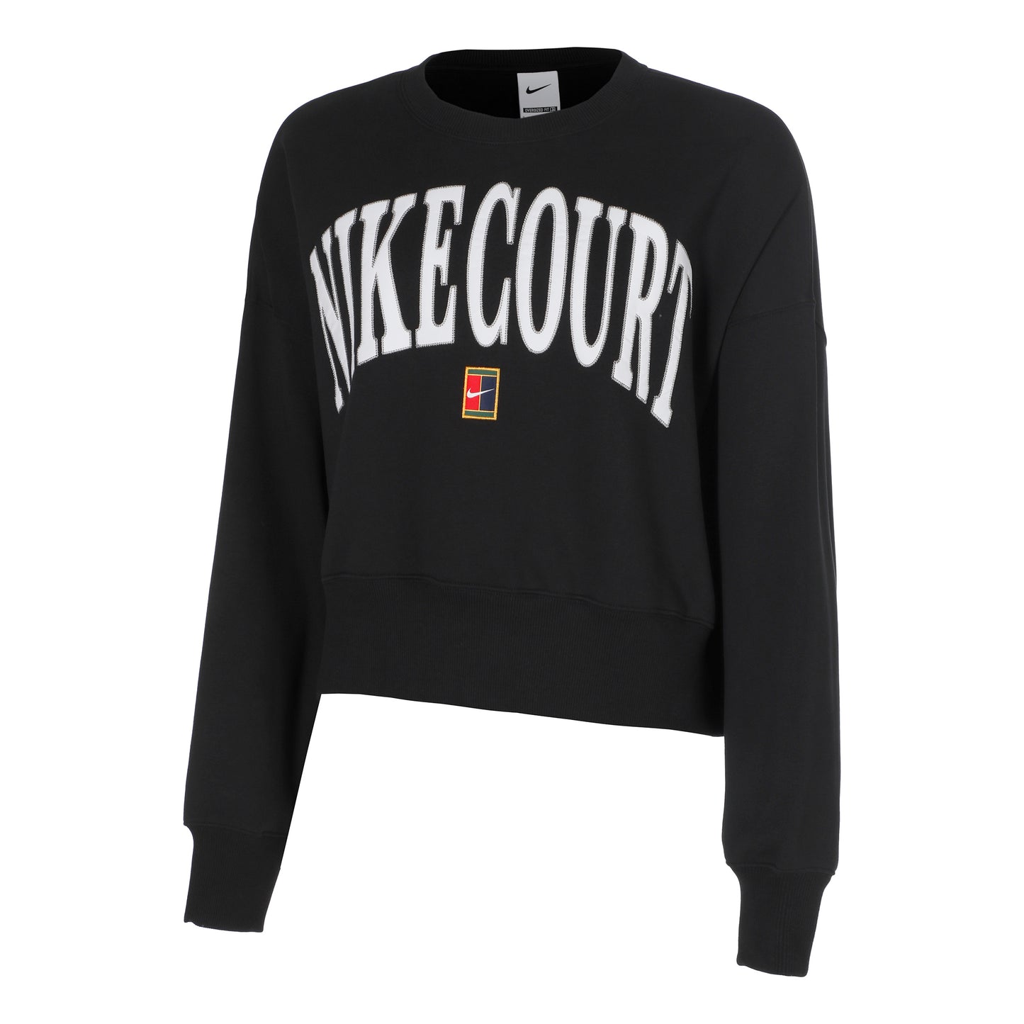 Nike Court Phoenix Fleece Crew Heritage Tröja Damer-Svart,Svart