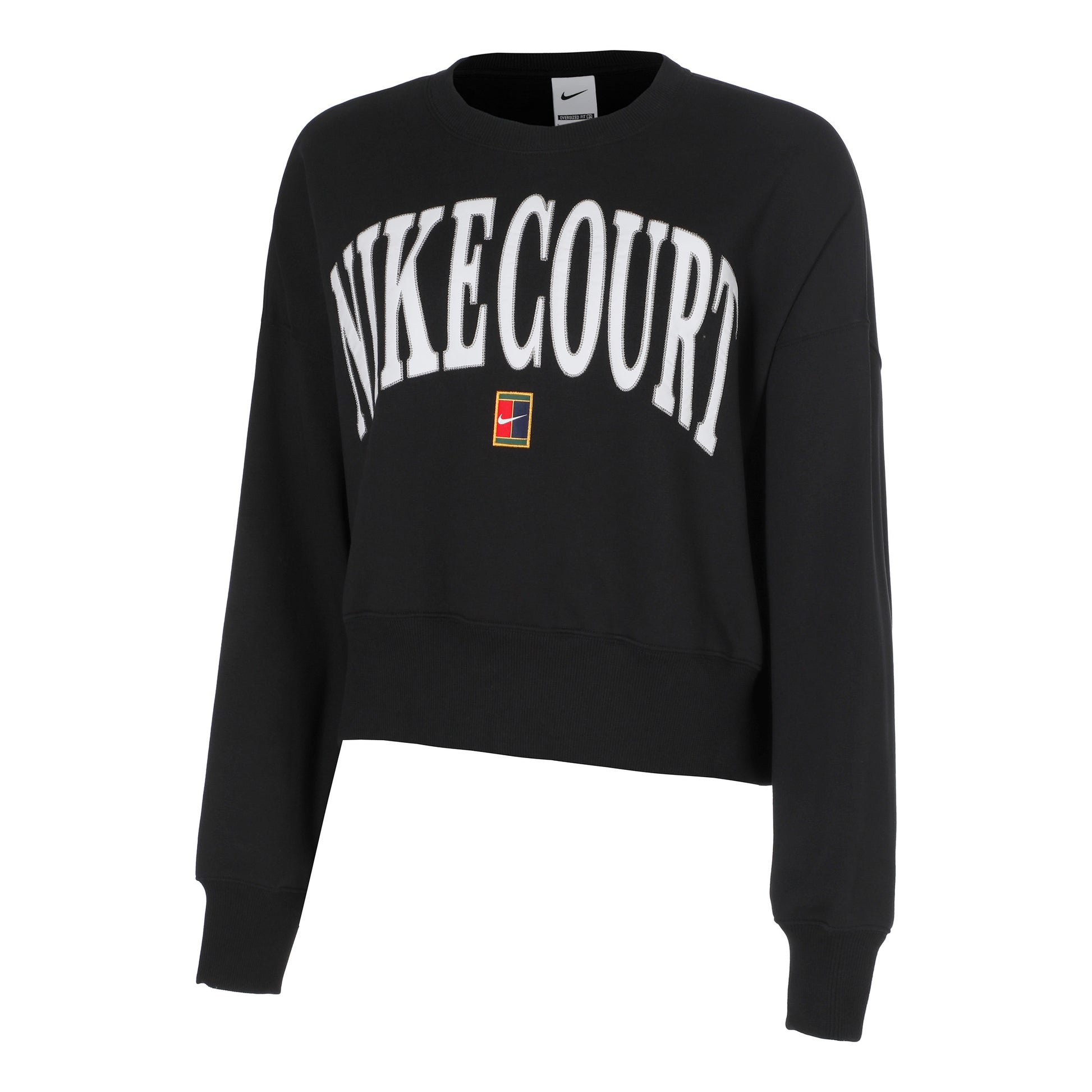 Nike Court Phoenix Fleece Crew Heritage Tröja Damer-Svart,Svart