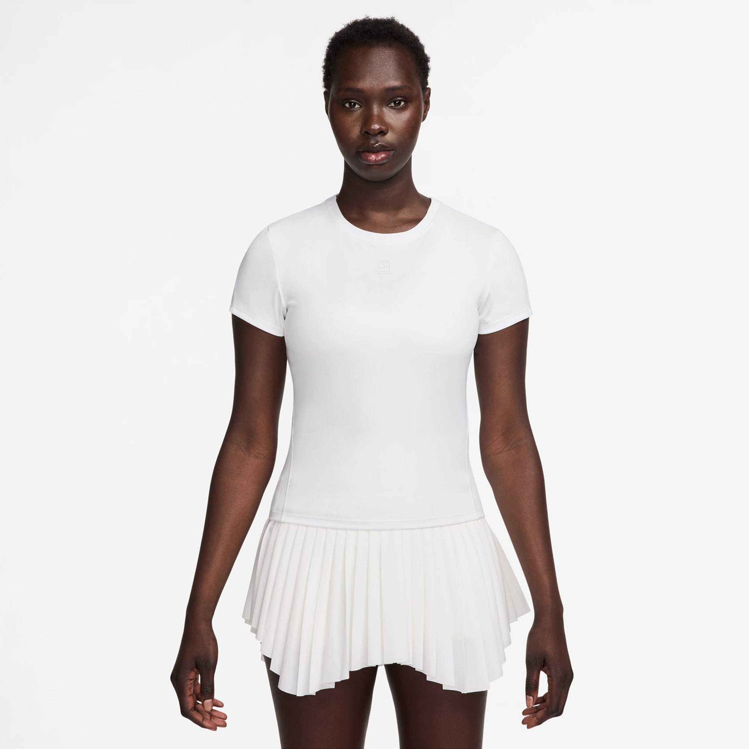 Nike Court Dri-Fit Advantage T-shirt Damer-Vit,Vit