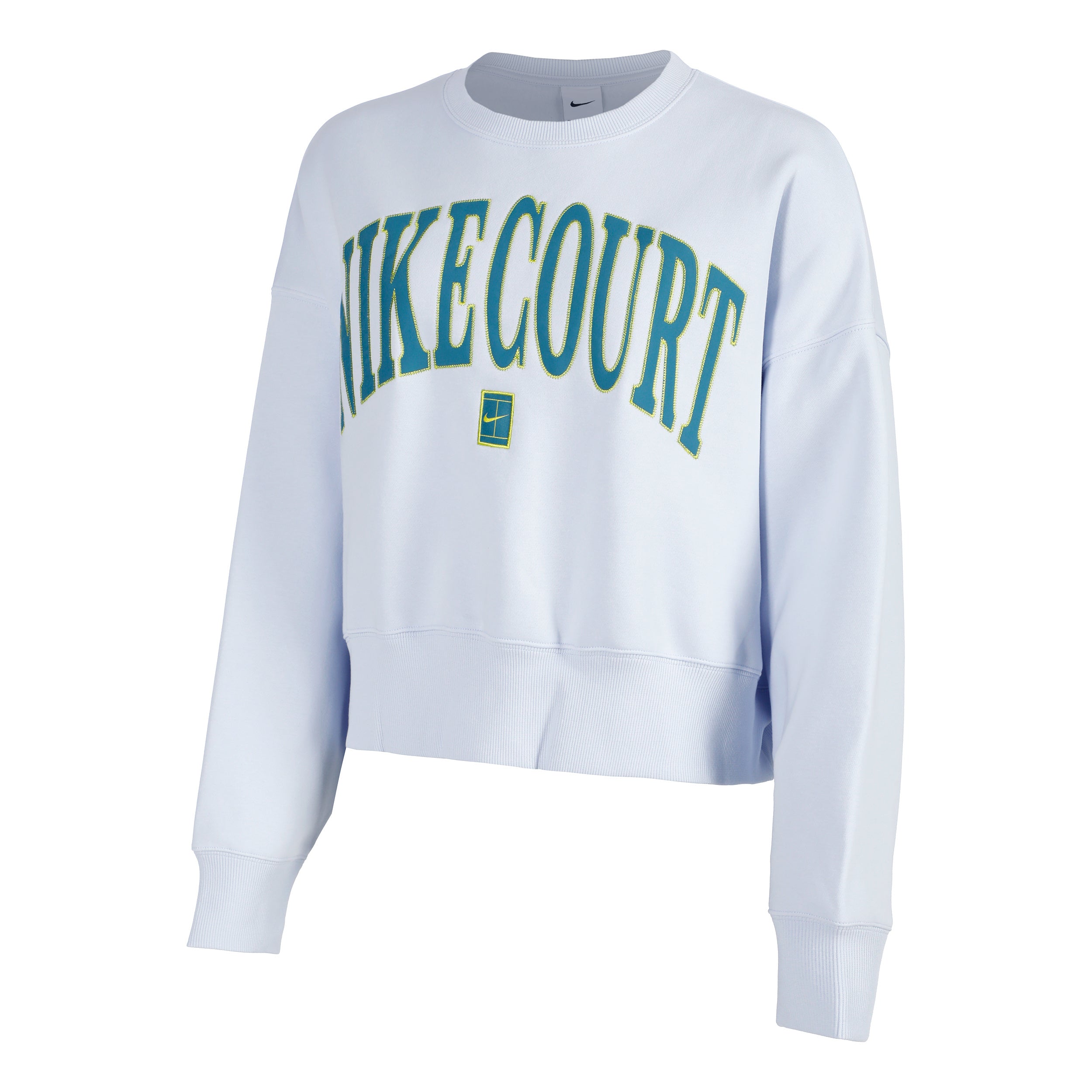 Nike Court Heritage Phoenix Fleece Oversized Crew High Rise Tröja Damer - ljusgrå,