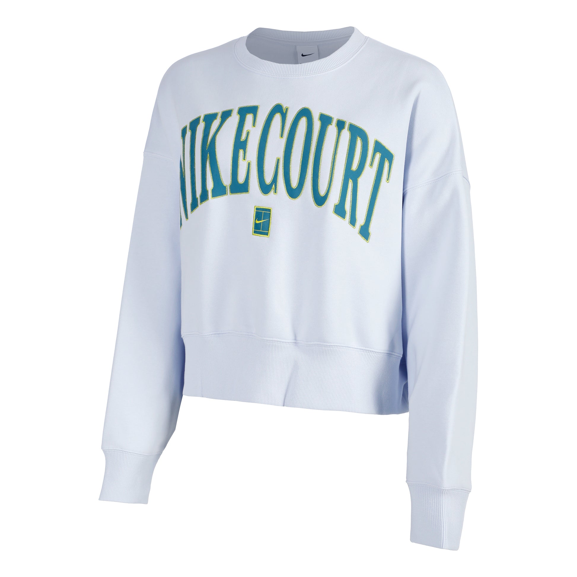 Nike Court Heritage Phoenix Fleece Oversized Crew High Rise Tröja Damer - ljusgrå,