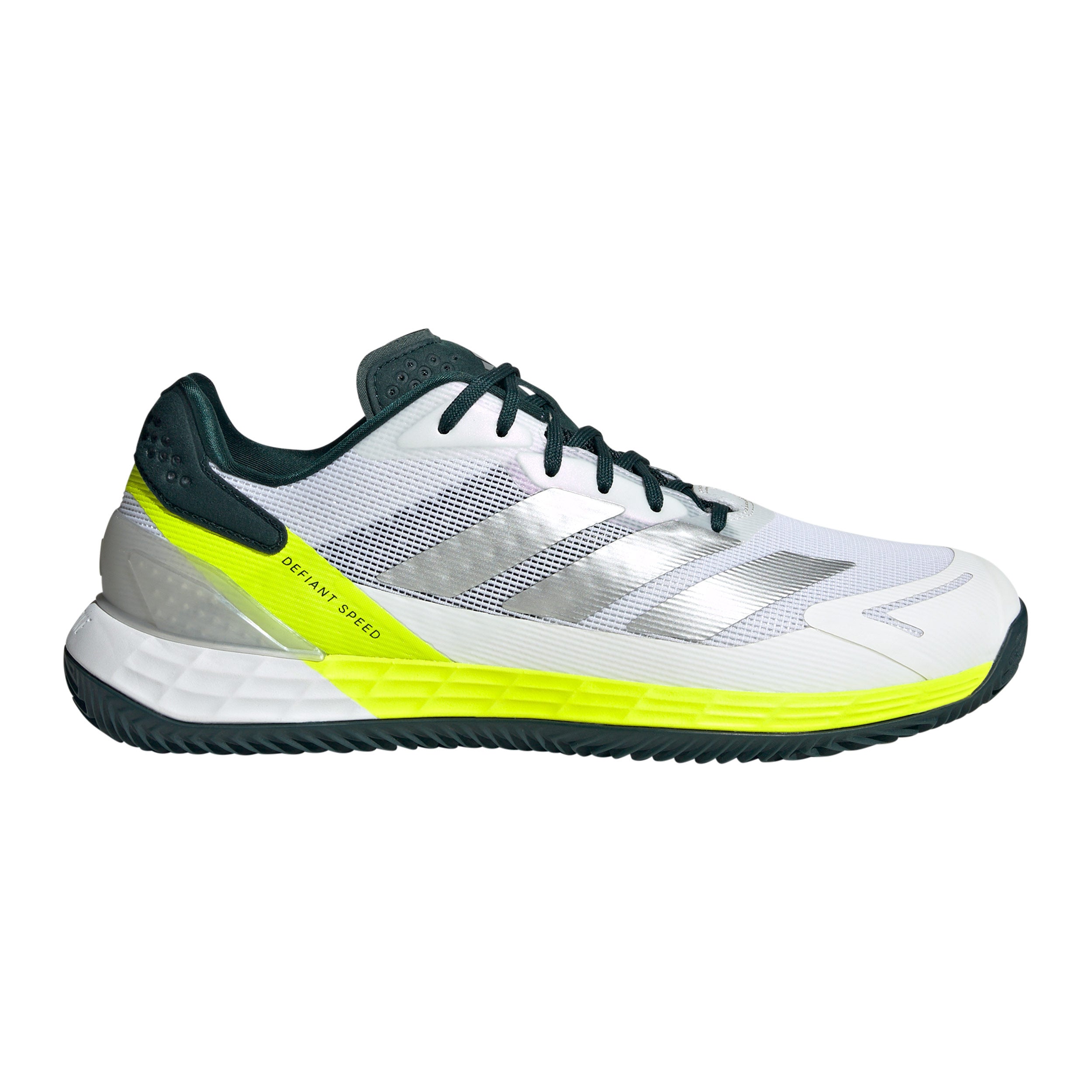 adidas Defiant Speed 2 Sko för grus Herrar - vit, neongul