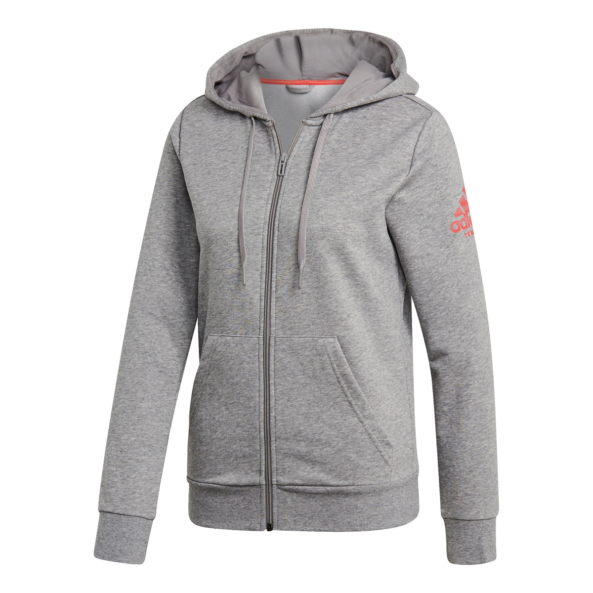 adidas Club Sweat-jacka Damer - ljusgrå, korall