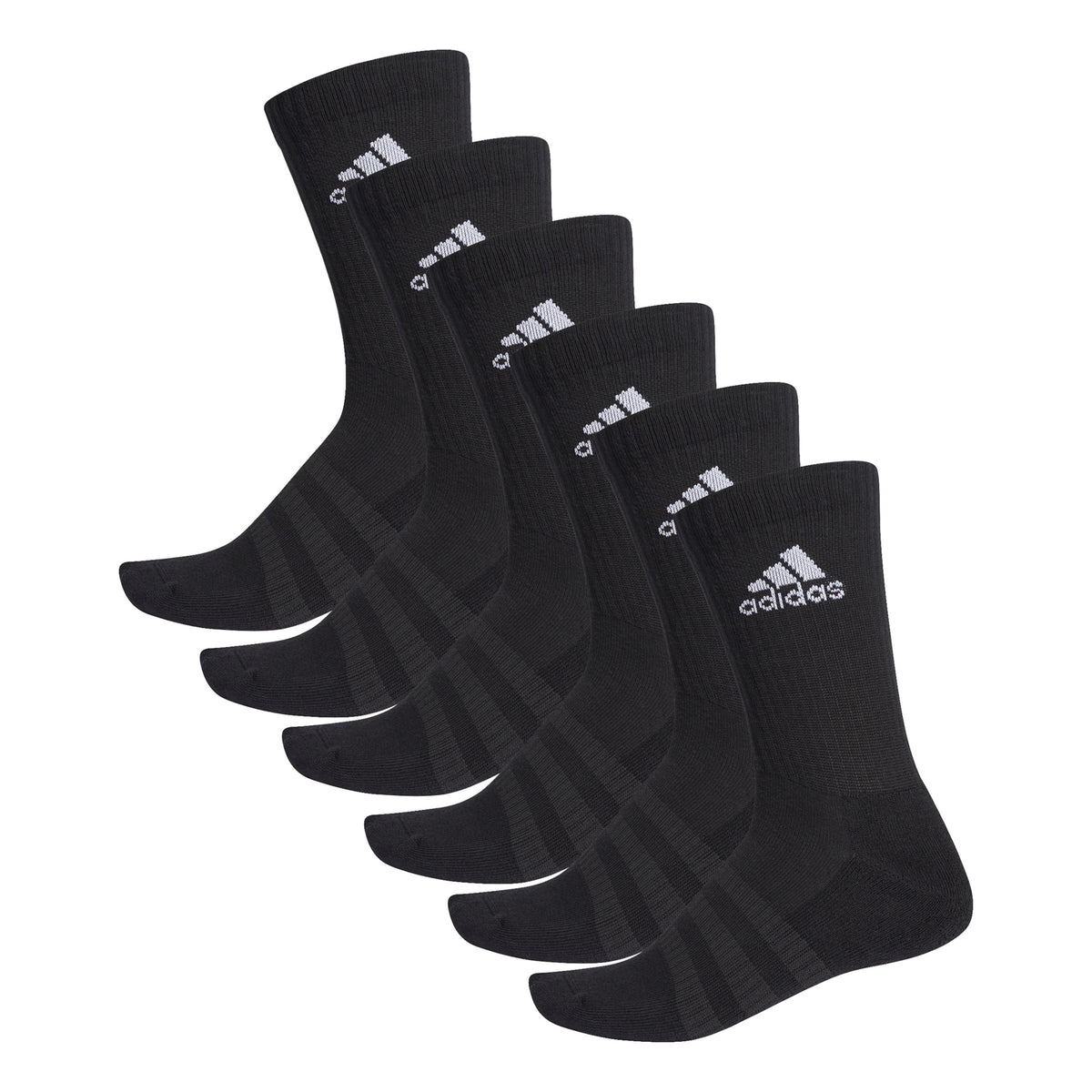 adidas Cush Crew Sportstrumpor 6-pack Unisex - svart, vit