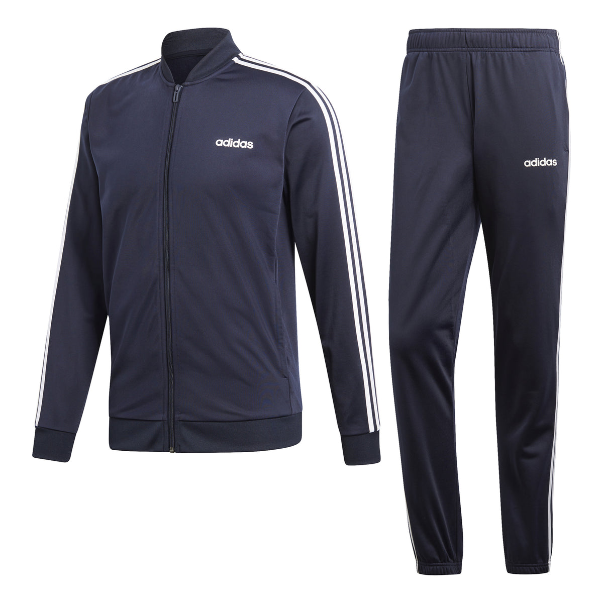 adidas Back to Basic 3 Stripes Träningsoverall Herrar - mörkblå, vit
