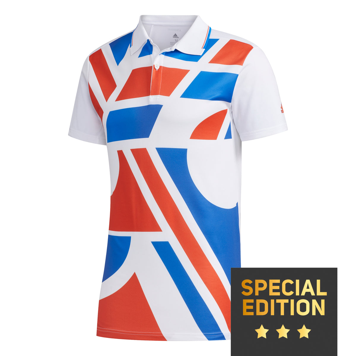 adidas Graphic Polo Herrar - vit, blå