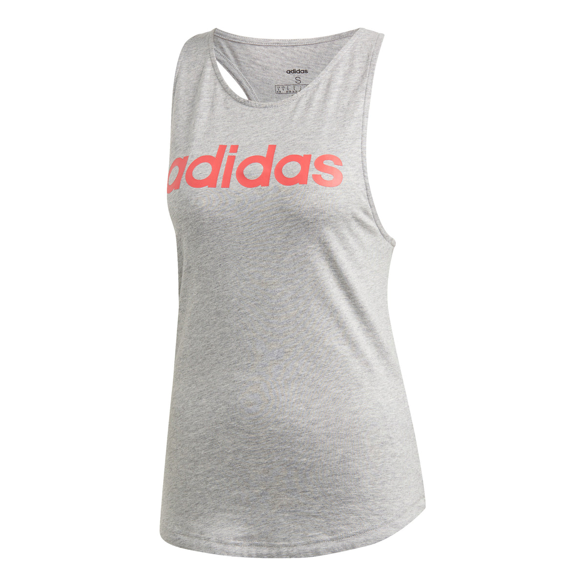 adidas Linear Loos Linne Damer - ljusgrå, korall