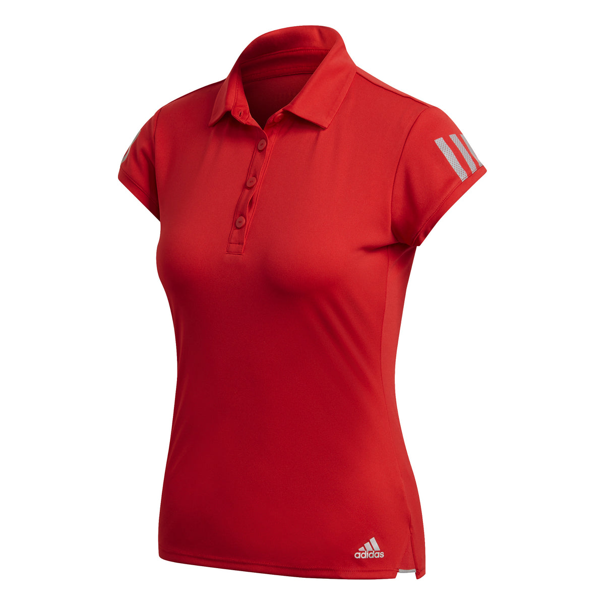 adidas 3Stripes Polo Damer - röd, grå