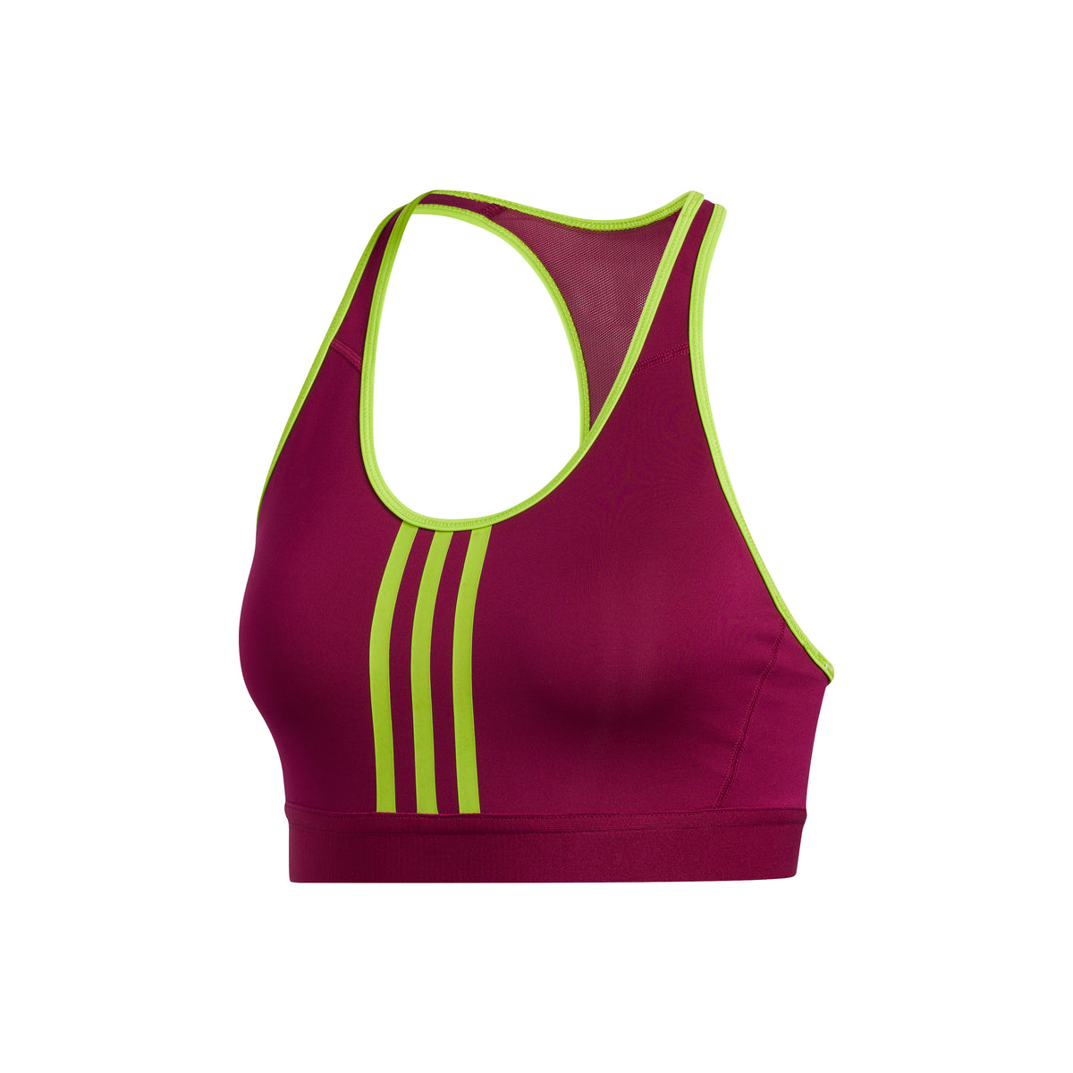 adidas Don´t Rest Alphaskin 3Stripes Sport-behå Damer - berry, neongrön
