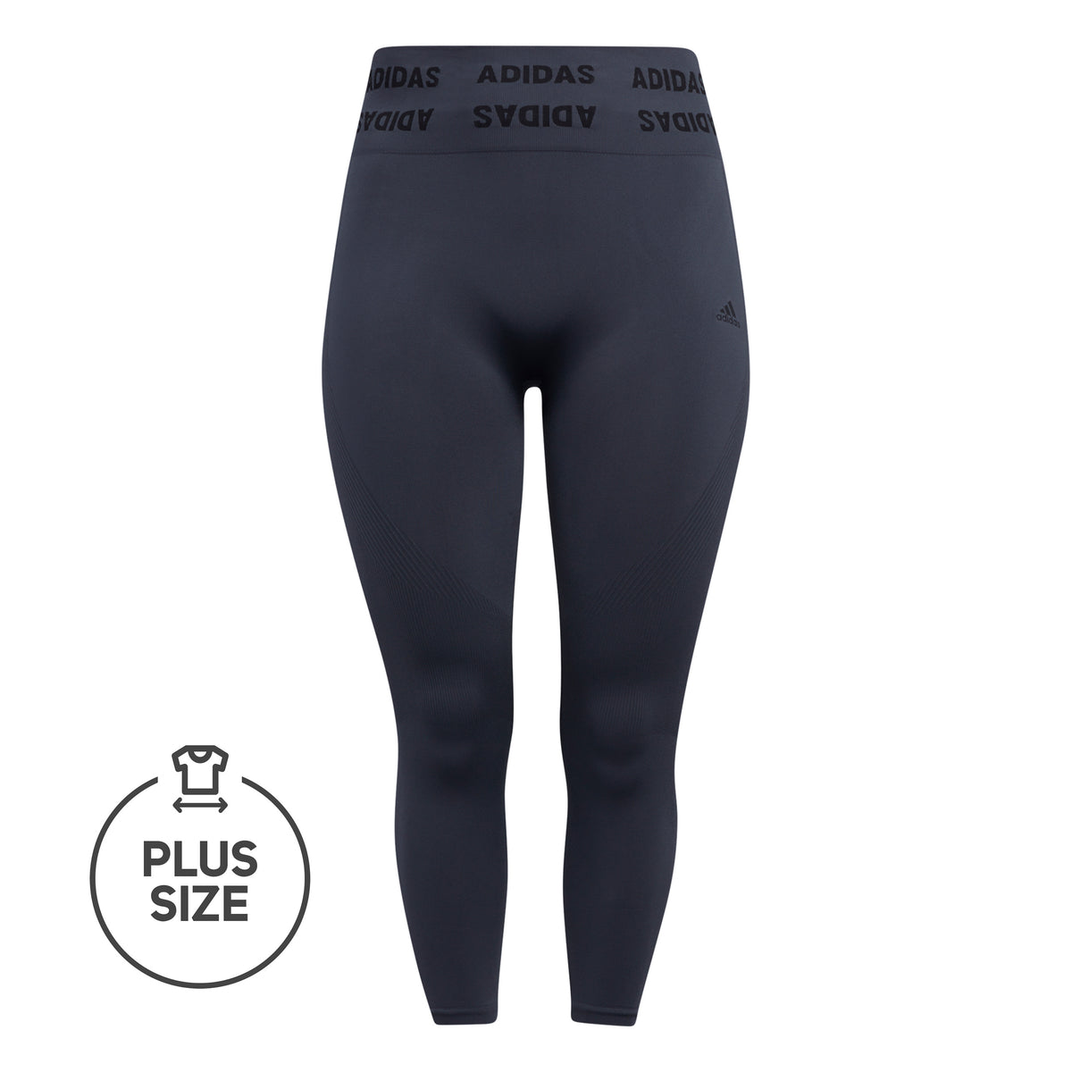 adidas Aeroknit Plus Size Tights Damer - mörkgrå, svart