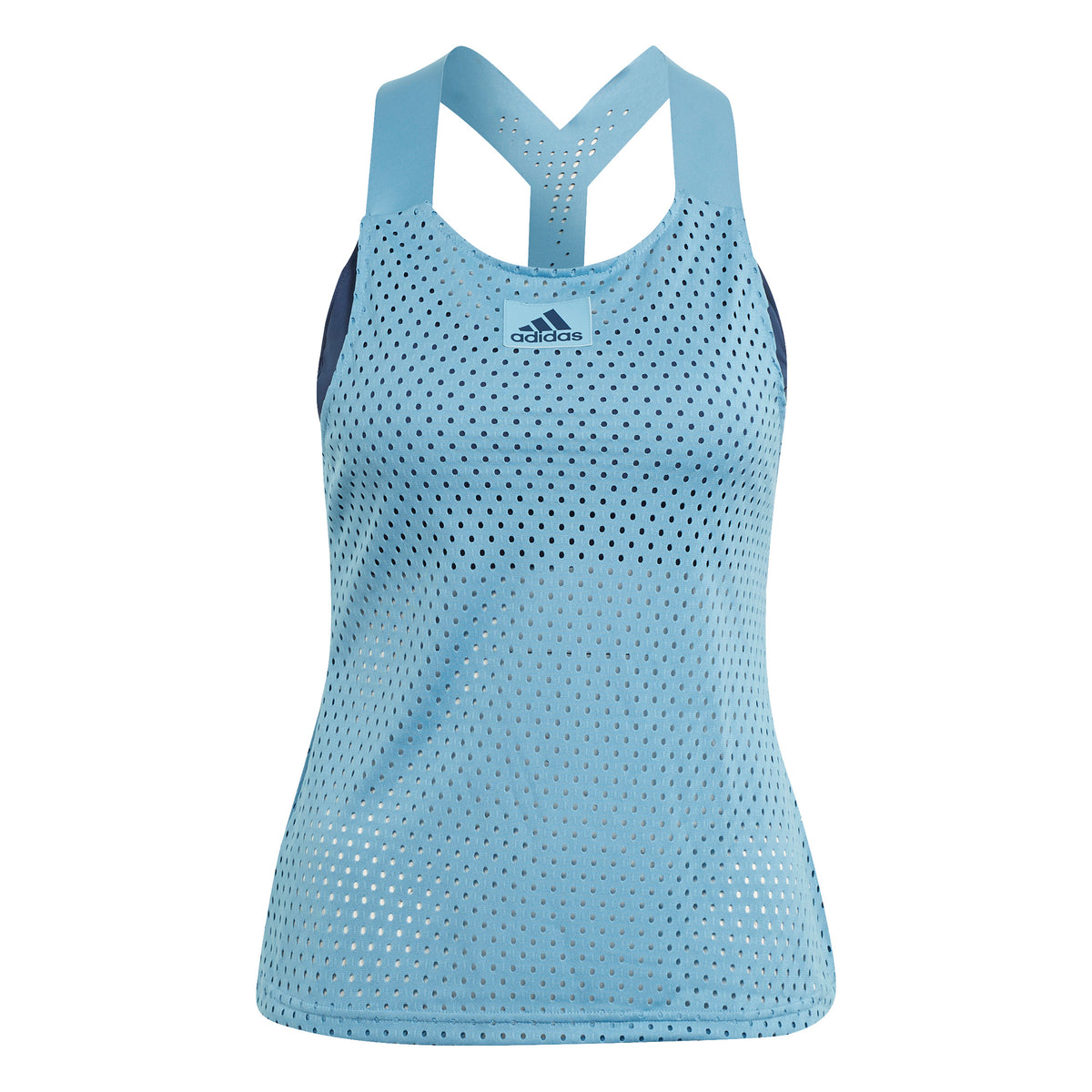 adidas Primeblue Y- Linne Damer - ljusblå, mörkblå