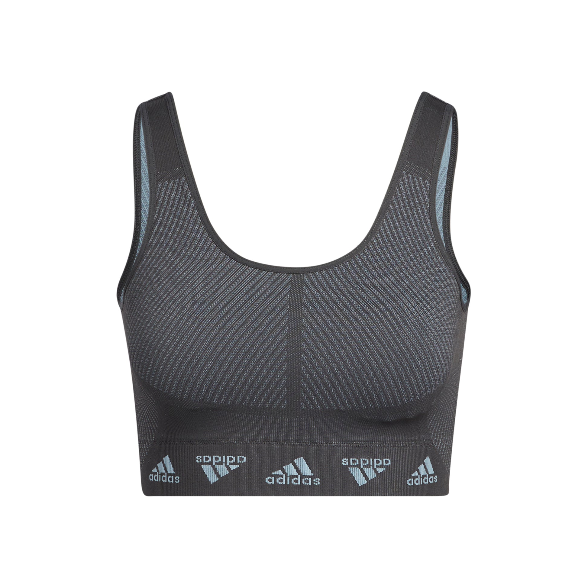 adidas Aeroknit Sport-behå Damer - mörkgrå