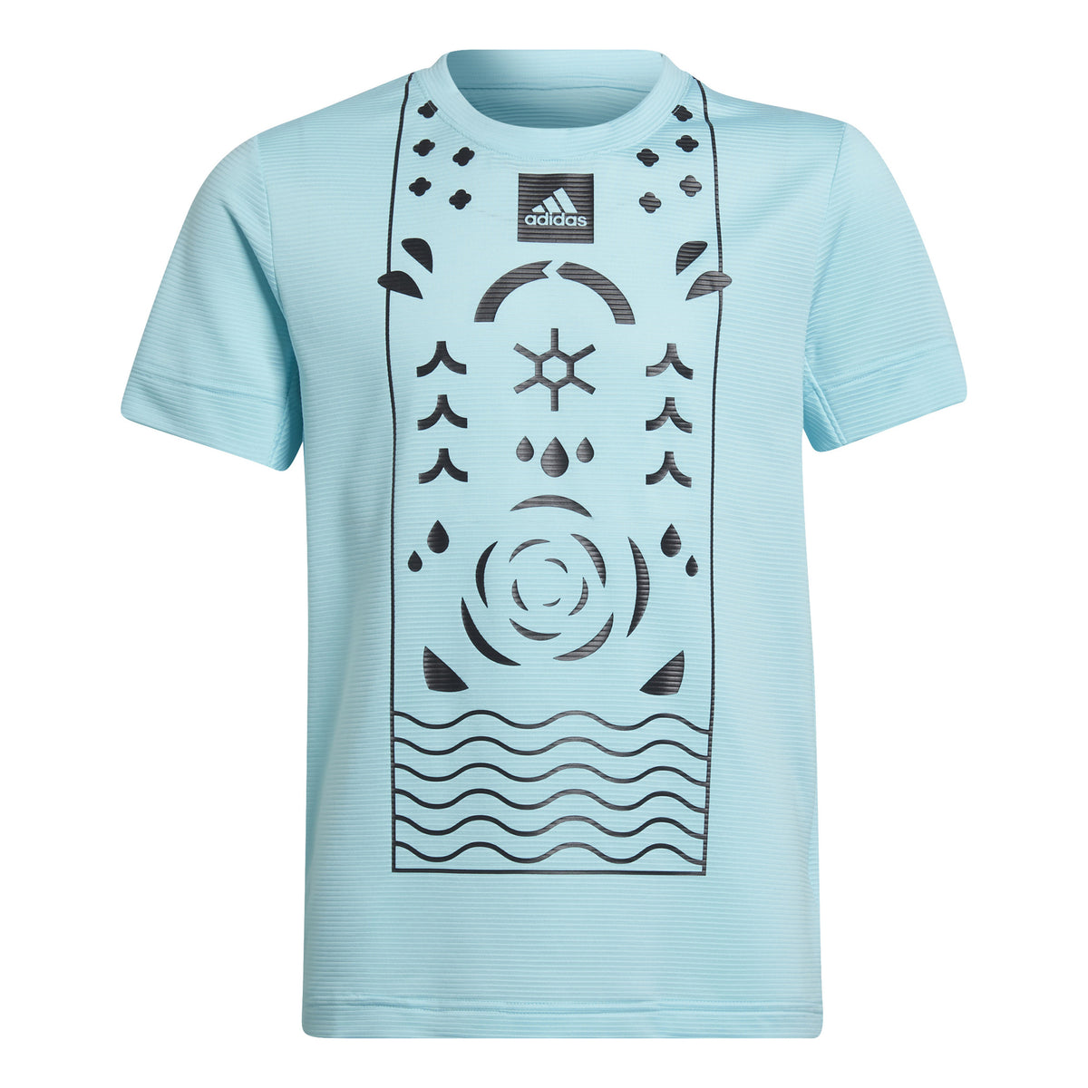 adidas Q2 T-shirt Pojkar - ljusblå, svart