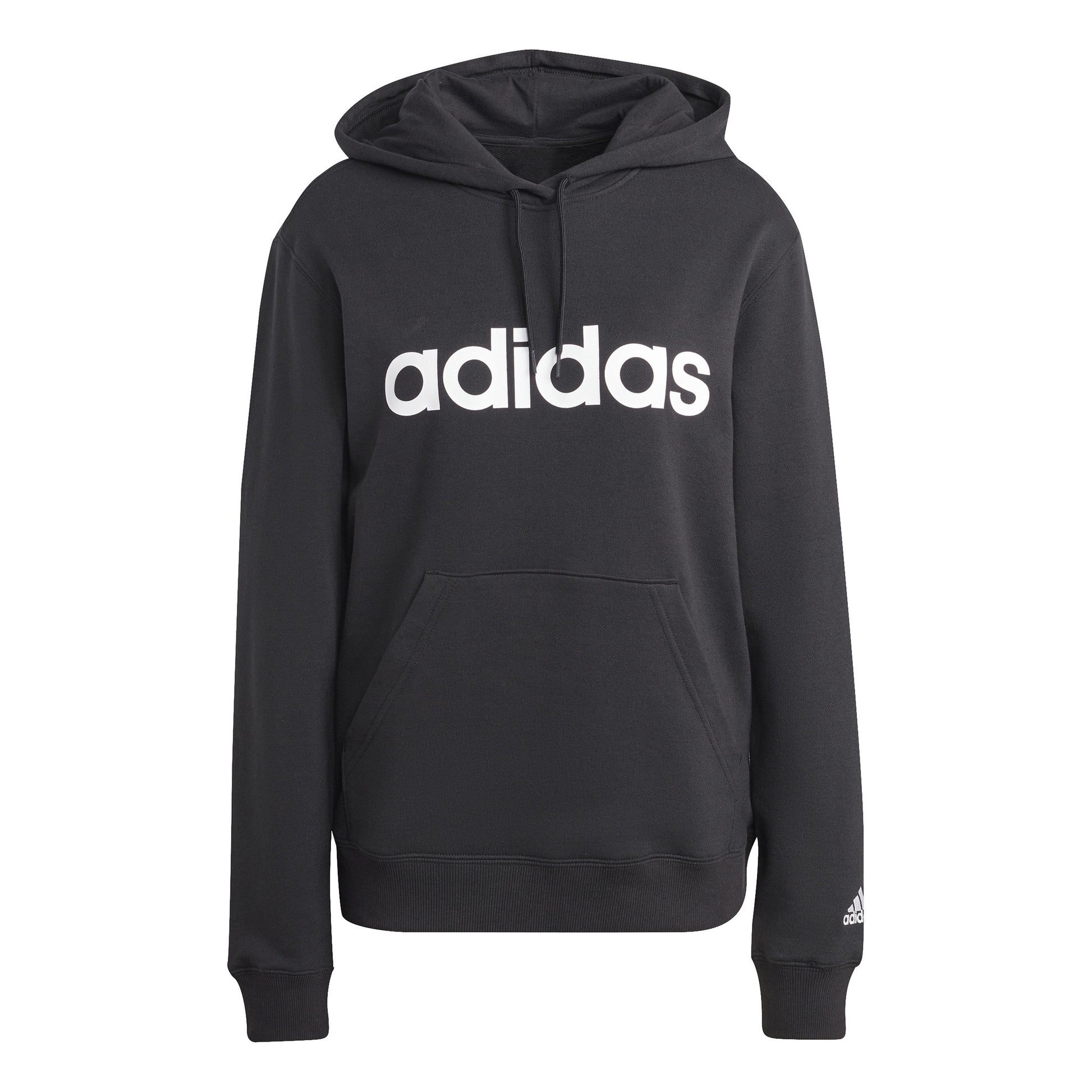 adidas Essentials Linear Huvtröja Damer-Svart,Vit
