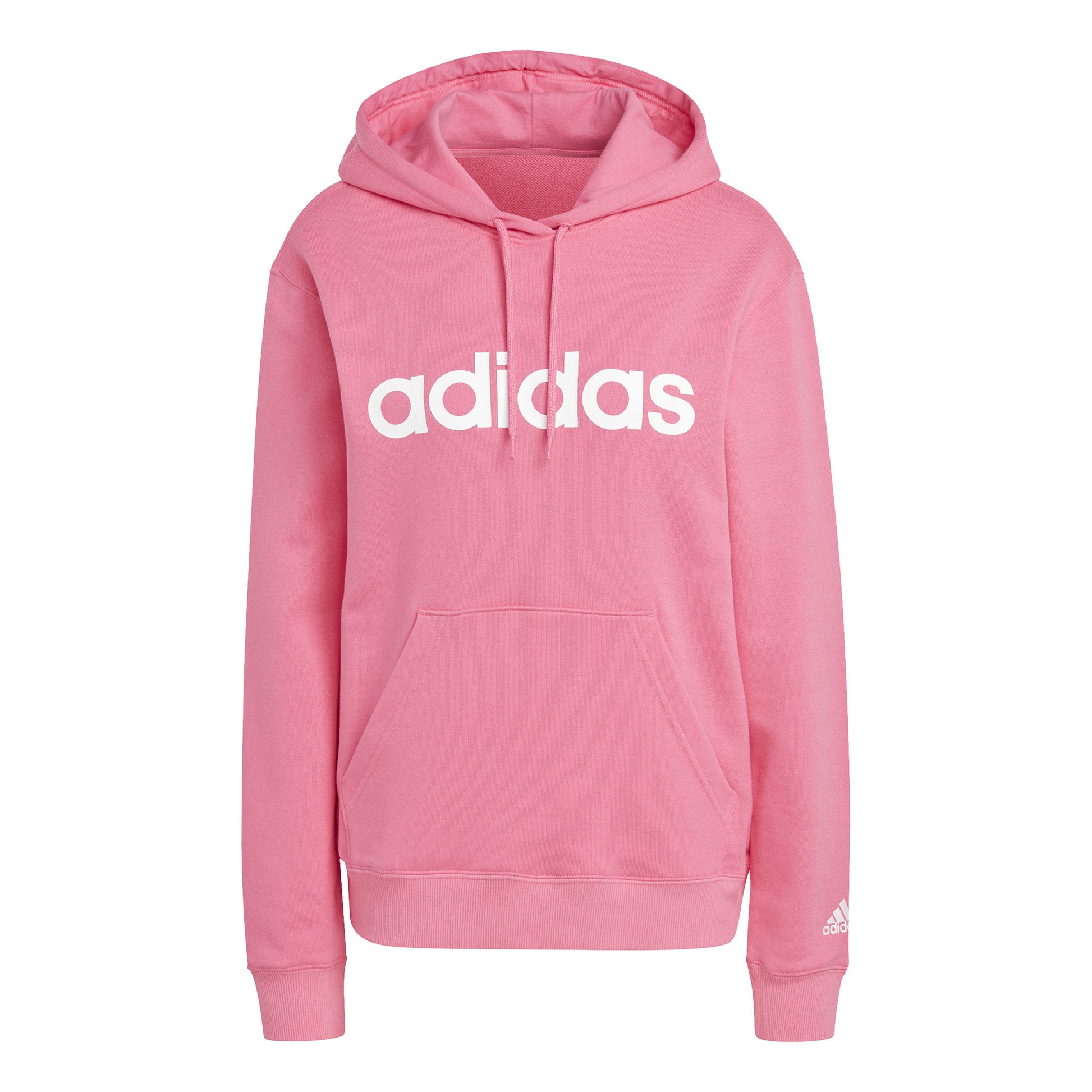 adidas Linear French Terry Huvtröja Damer - pink, vit