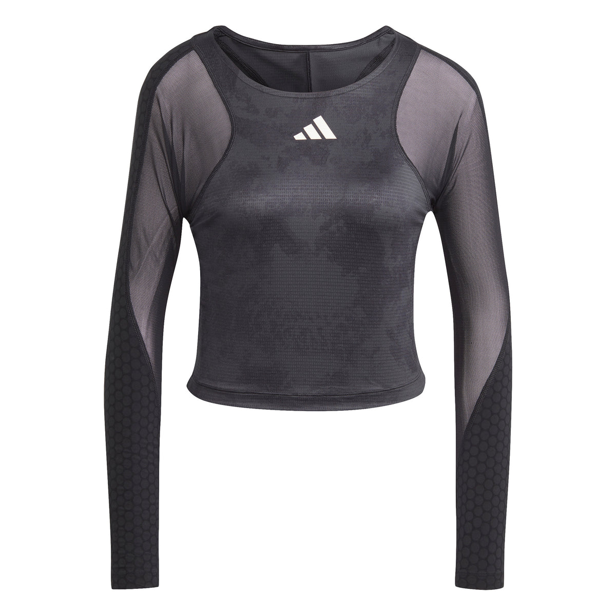 adidas Paris Crop Långärmat Damer - mörkgrå, svart