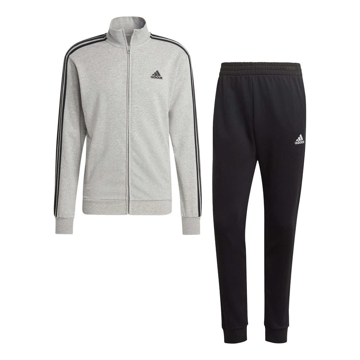 adidas 3Stripes Träningsoverall Herrar - grå, svart