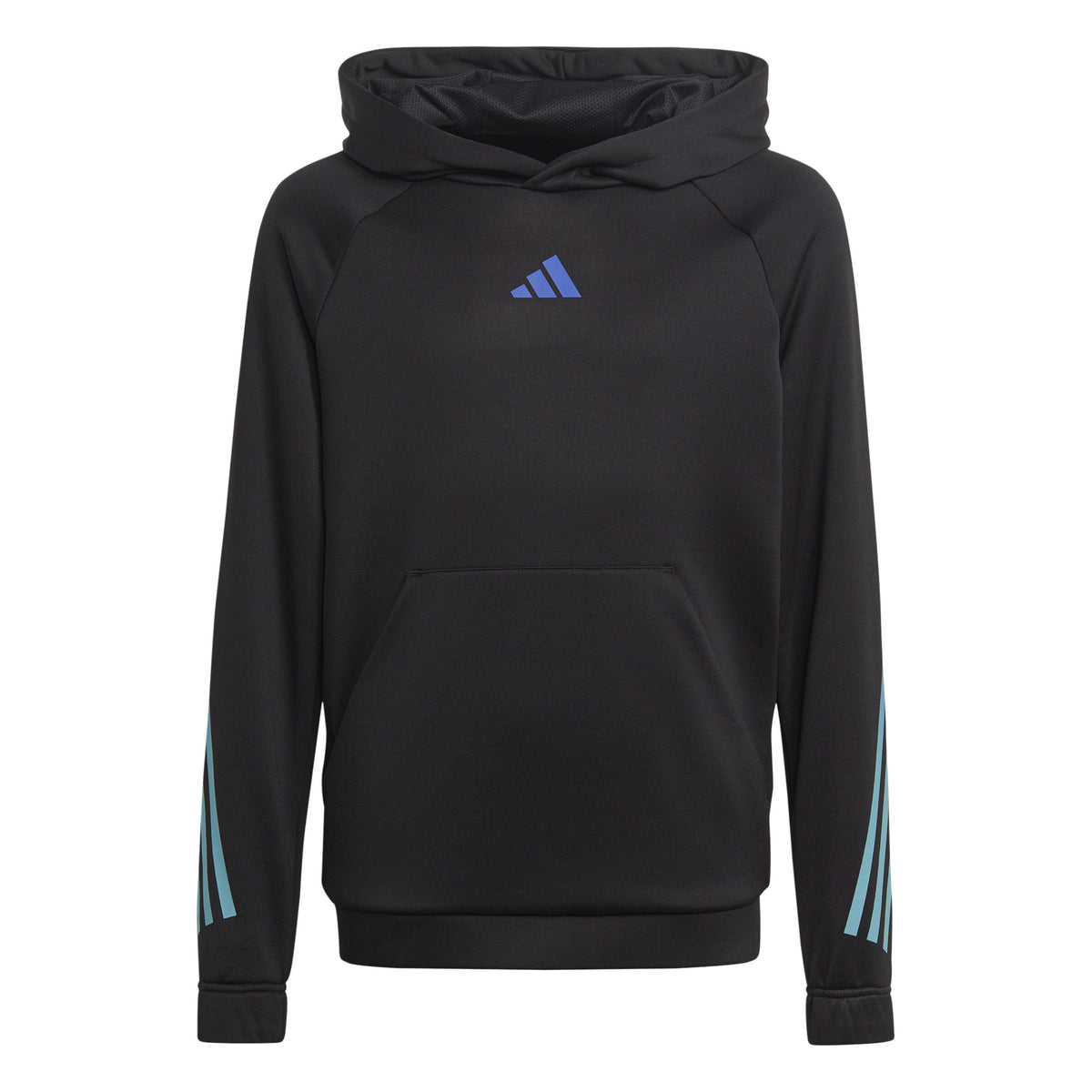 adidas Train Icons AEROREADY 3-Stripes Huvtröja Pojkar - svart, blå