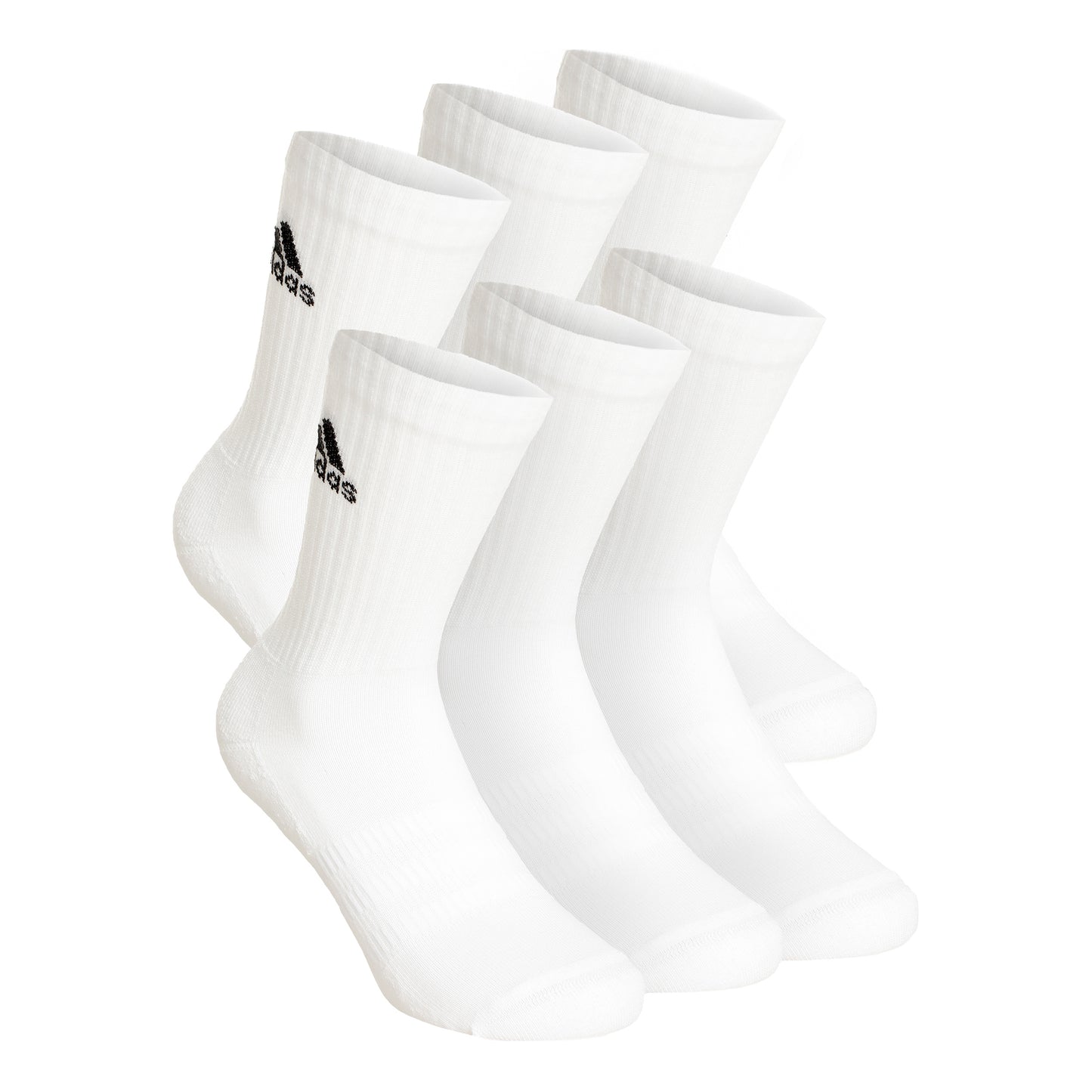 adidas Crew Sportswear Ankle Sportstrumpor 6-pack-Vit,Svart