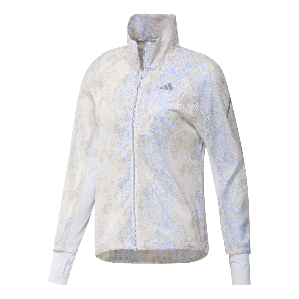 adidas Fast All Over Print Löparjacka Damer - vit, grå