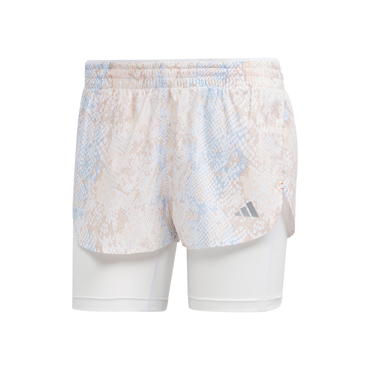 adidas Fast 2in1 All Over Print Shorts Damer - vit, grå