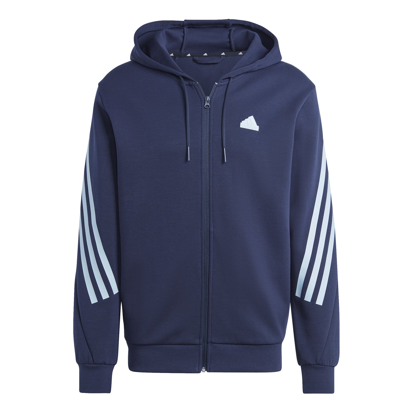 adidas Future Icon 3 Stripes Full-Zip Sweat-jacka Herrar - mörkblå, turkos