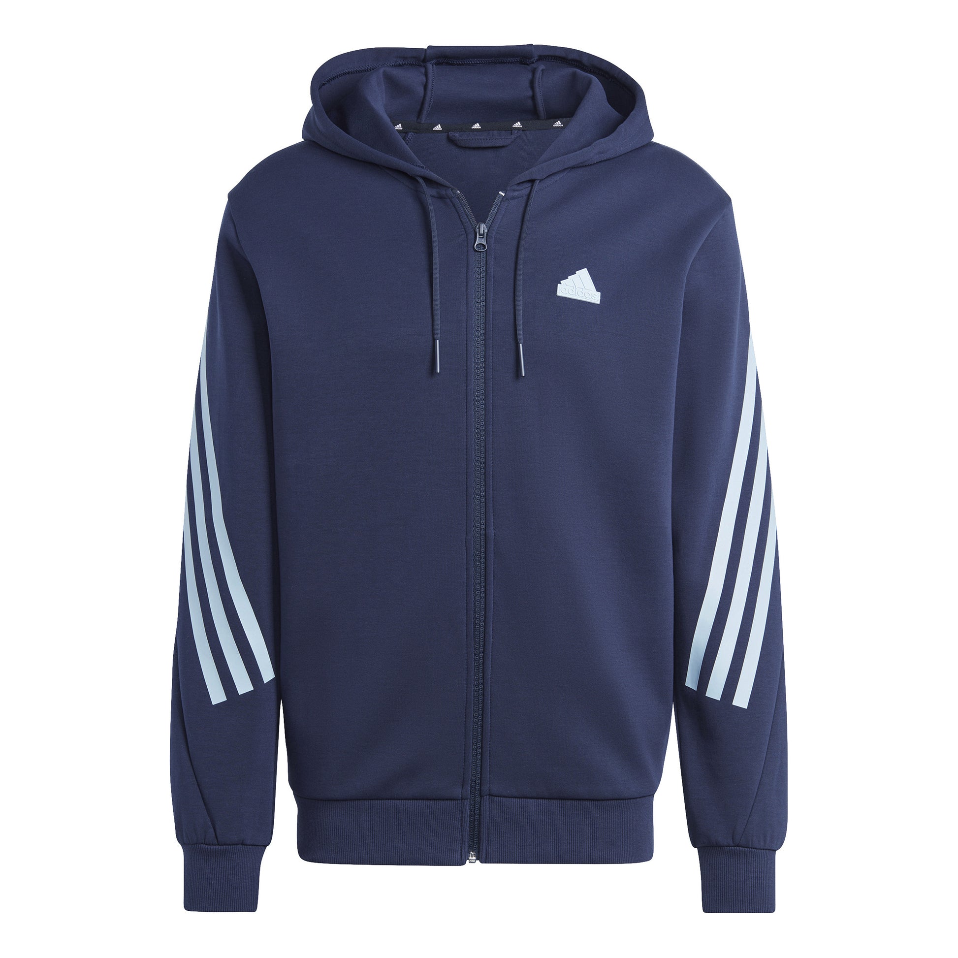 adidas Future Icon 3 Stripes Full-Zip Sweat-jacka Herrar - mörkblå, turkos