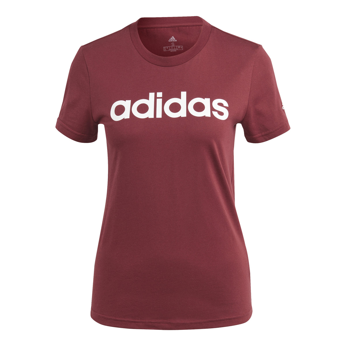 adidas Linear T-shirt Damer - röd, vit