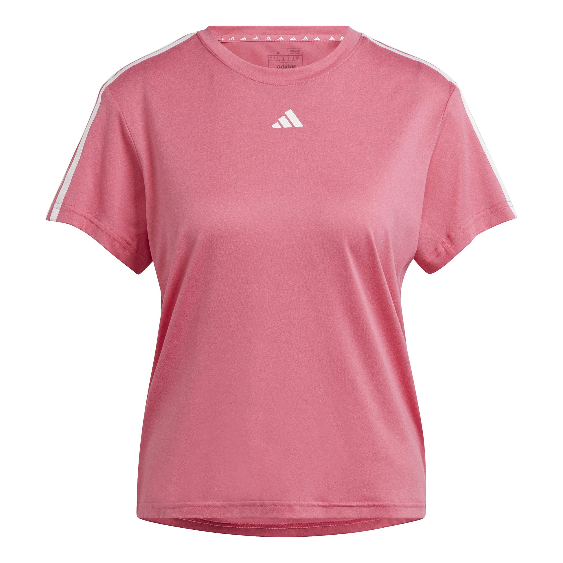 adidas Essentials 3 Stripes T-shirt Damer - pink, vit
