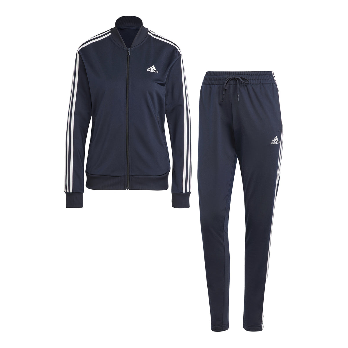 adidas 3Stripes Träningsoverall Damer - mörkblå, vit