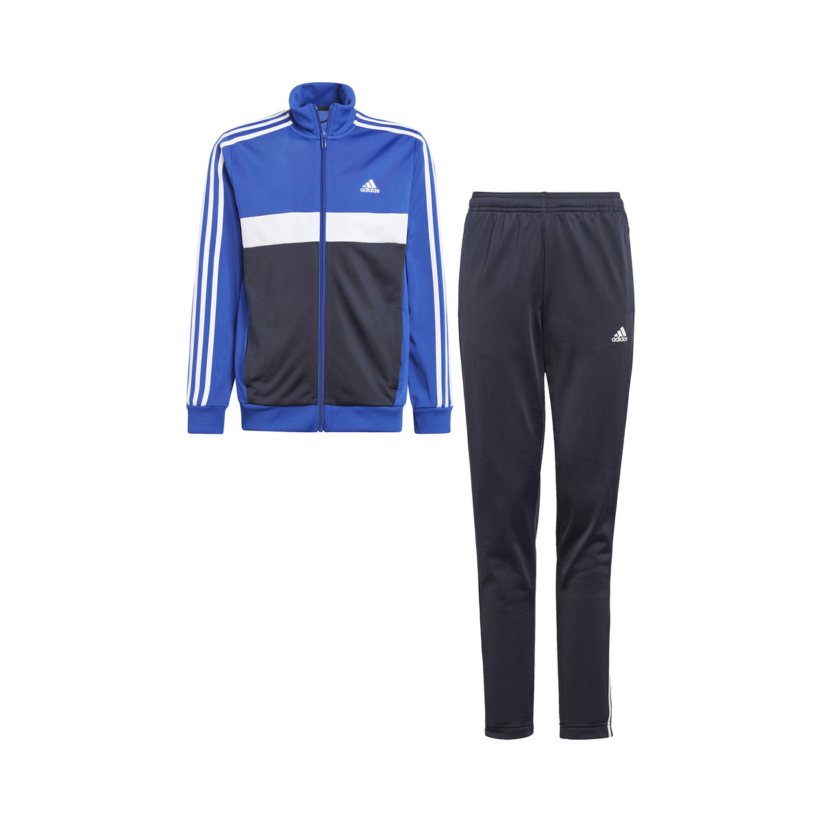 adidas 3Stripes Träningsoverall Pojkar - blå, flerfärgad