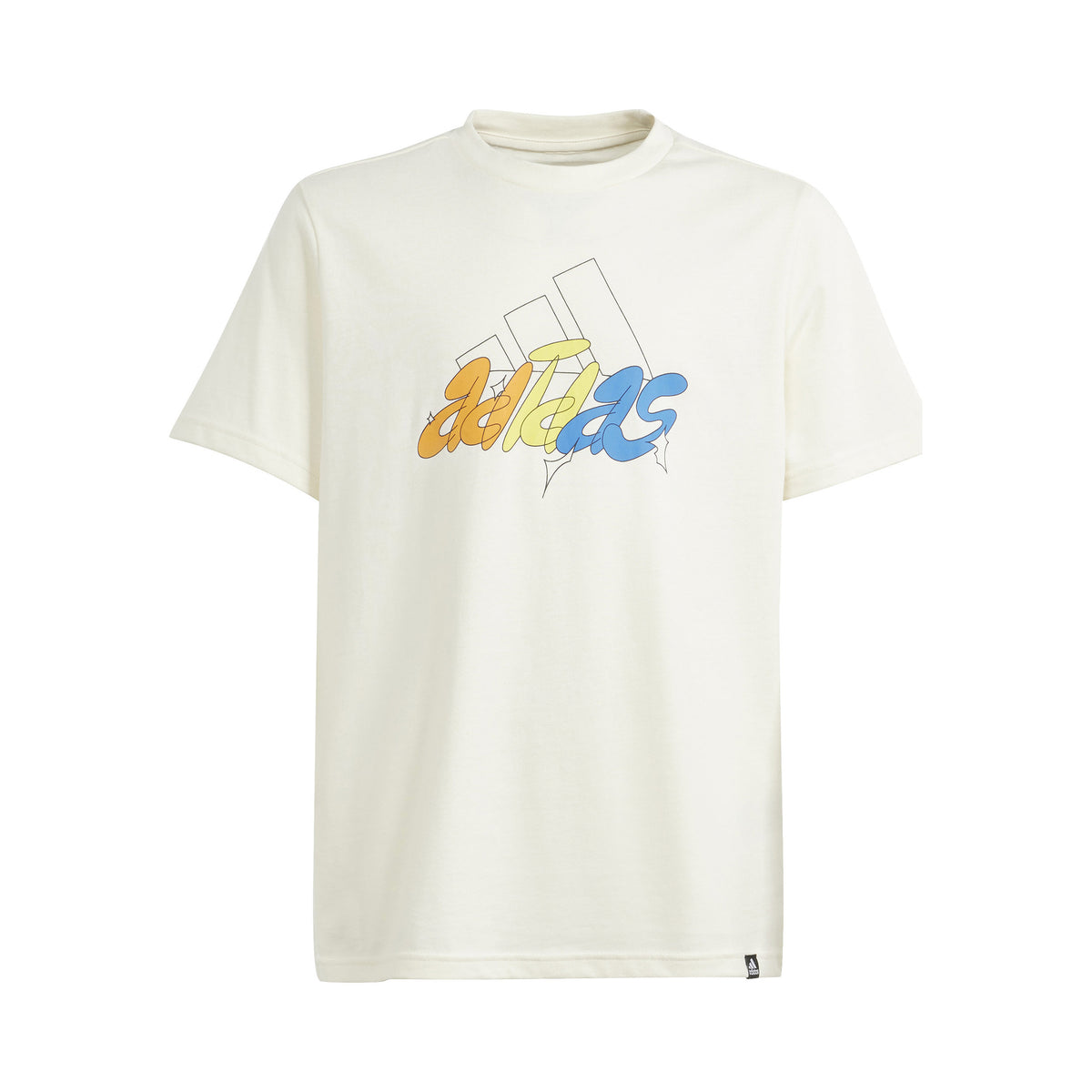 adidas Graphic Illustrated T-shirt Pojkar - creme, flerfärgad