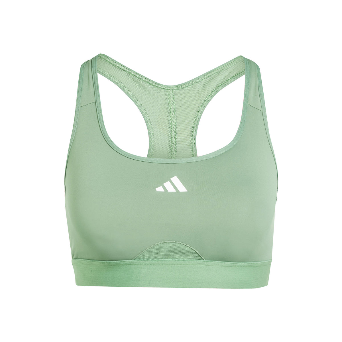 adidas Power Racer Medium 3Stripes Sport-behå Damer - grön