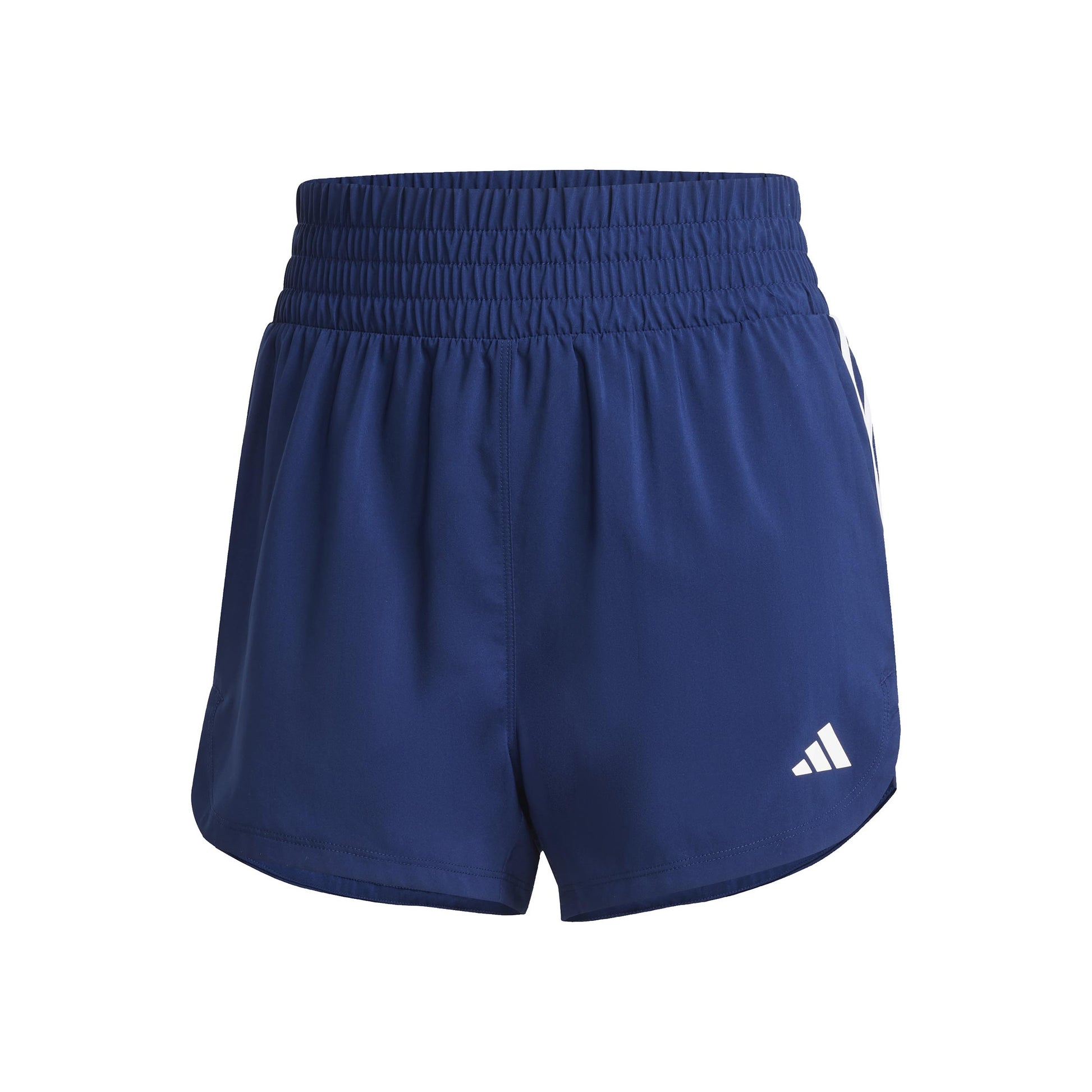 adidas Pacer Woven High 5in Shorts Damer-Mörkblå,Vit