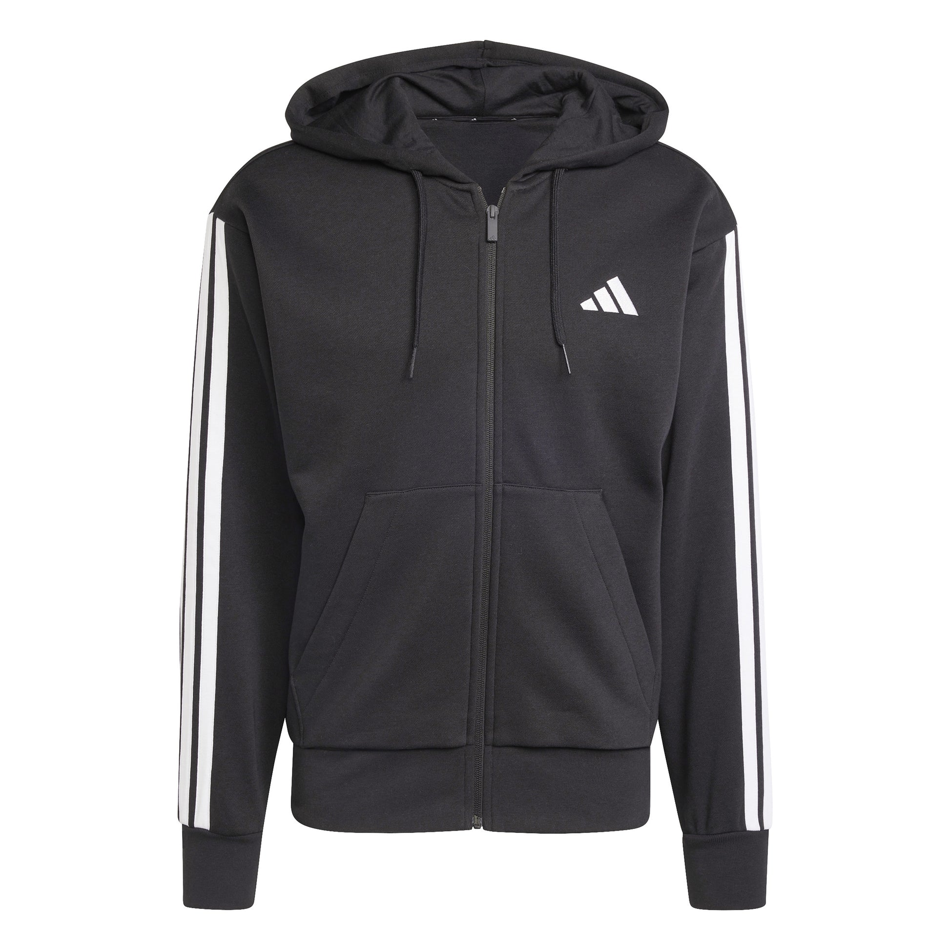 adidas Essentials 3 Stripes Sweat-jacka Herrar - svart, vit