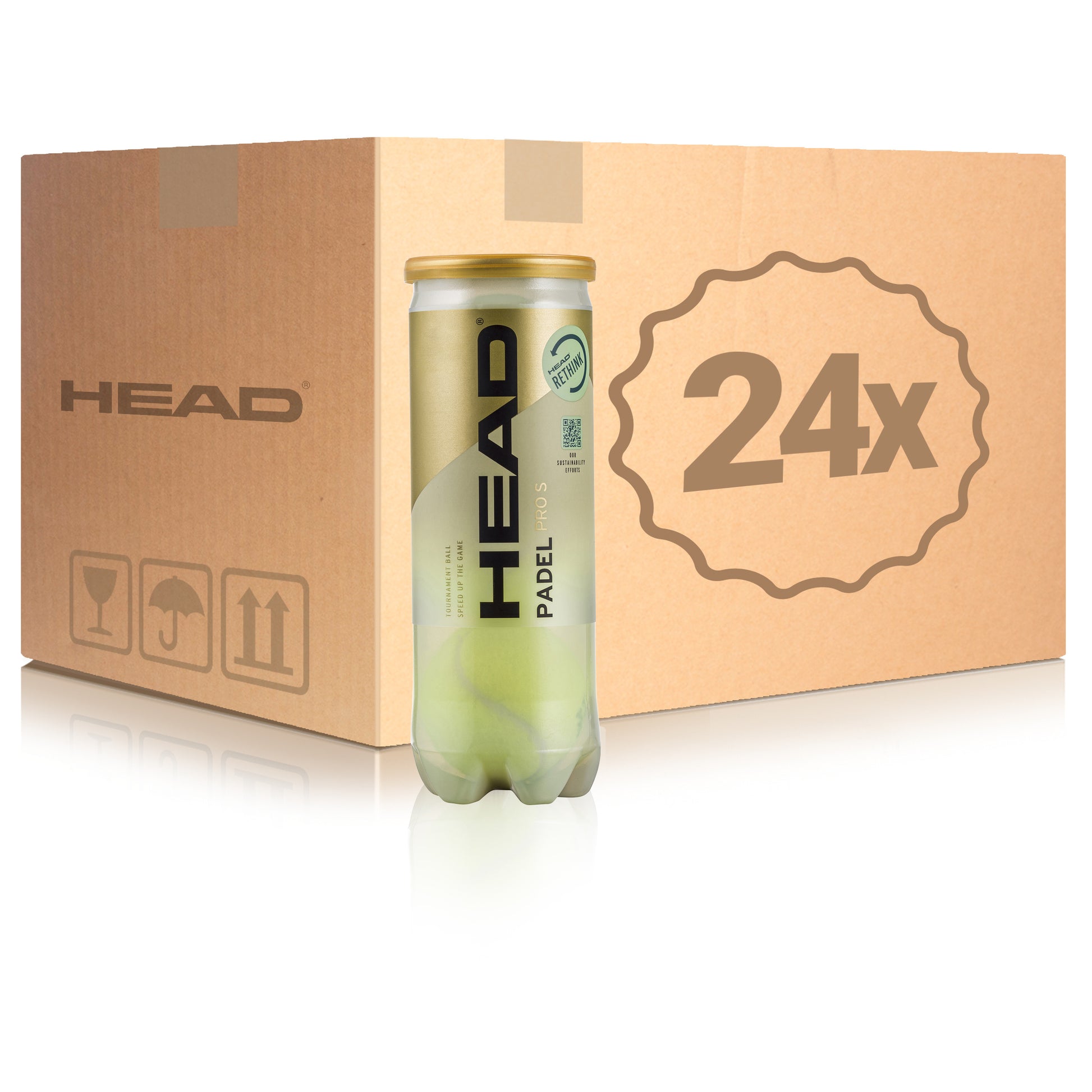 HEAD 24x 3-pack rör Padel Pro S I kartong