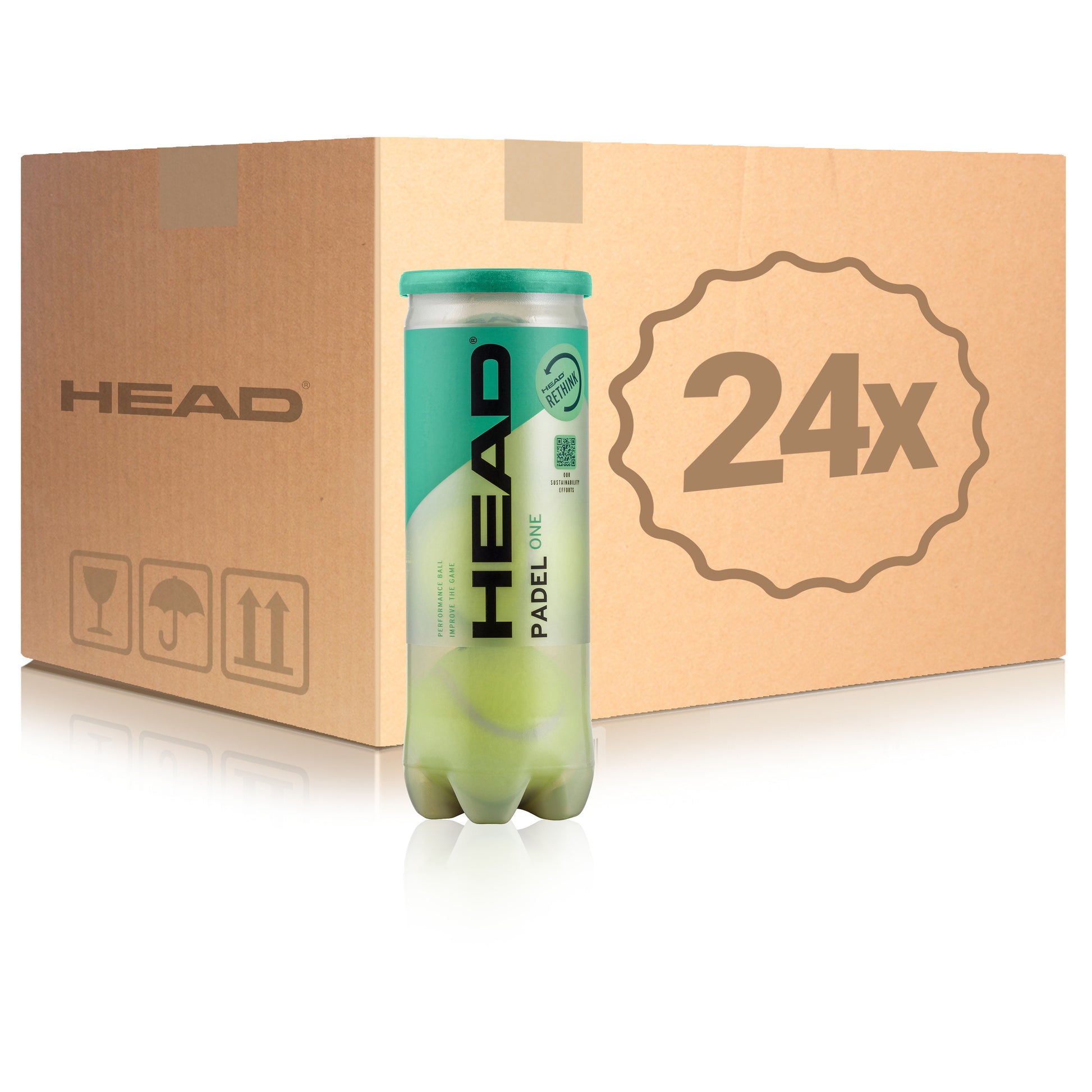 HEAD 24x 3-pack rör Padel One