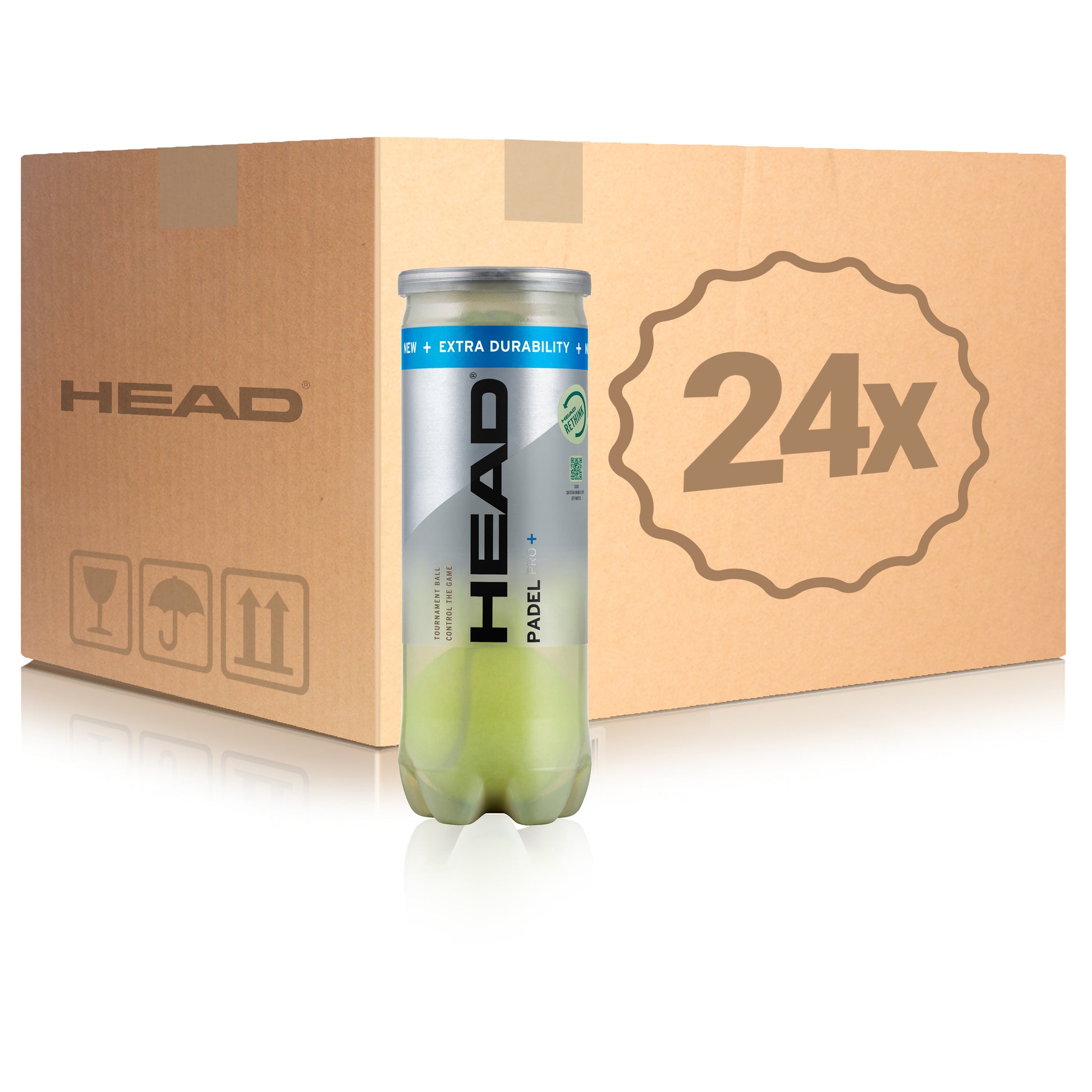 HEAD 24x 3-pack rör Padel Pro+ I kartong