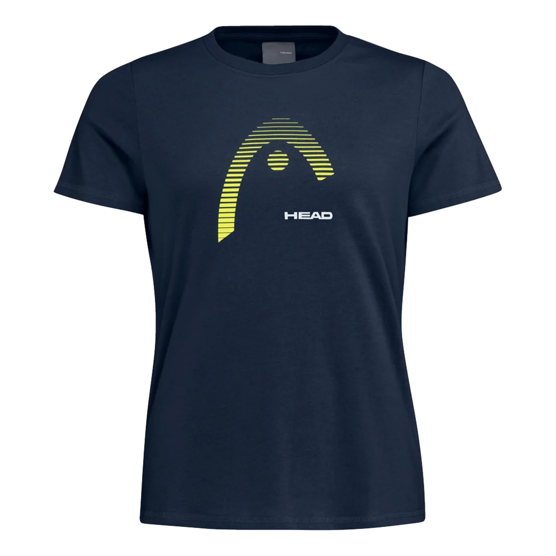 HEAD Lara T-shirt Damer - mörkblå, gul