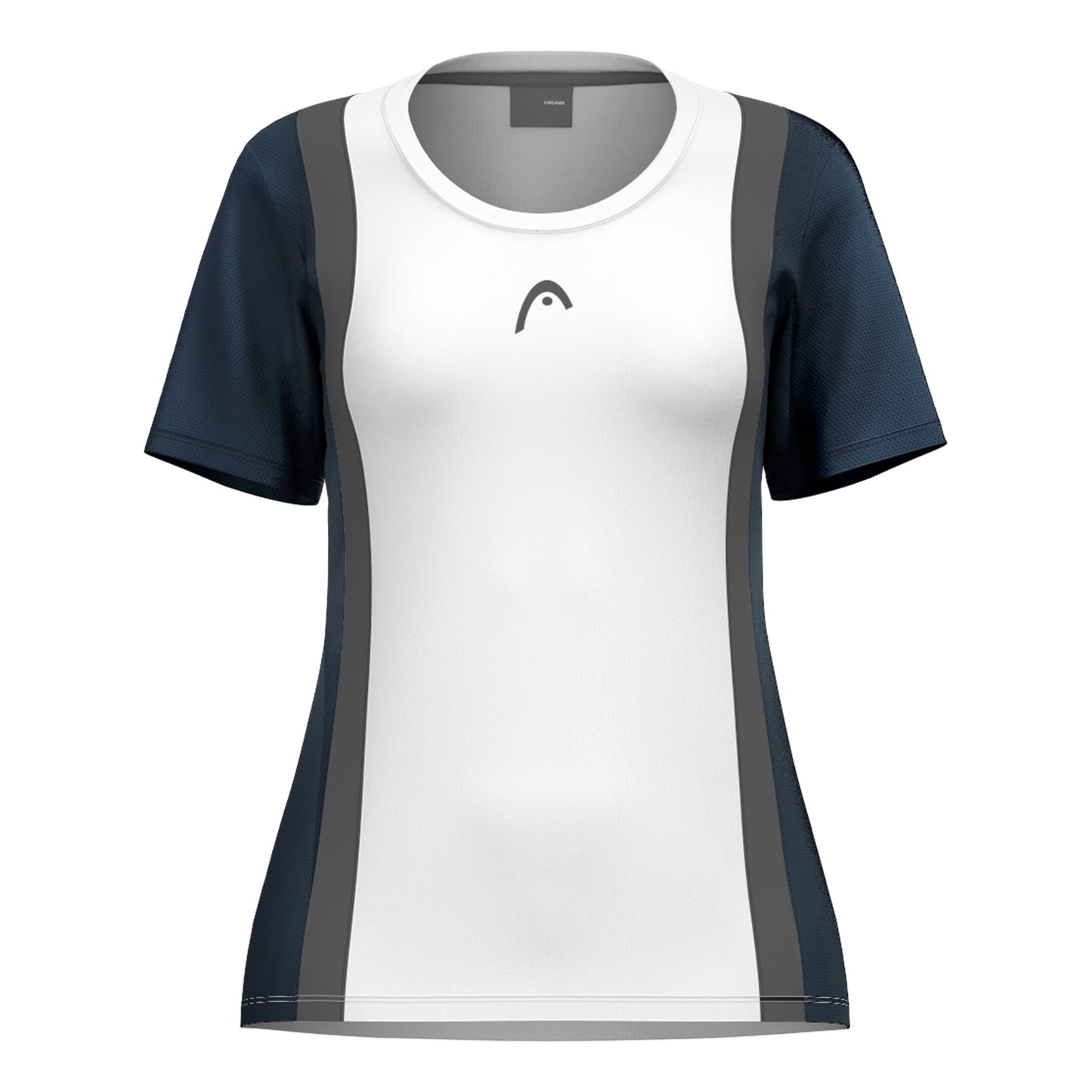 HEAD Club 25 Tech T-shirt Damer-Vit,Mörkblå