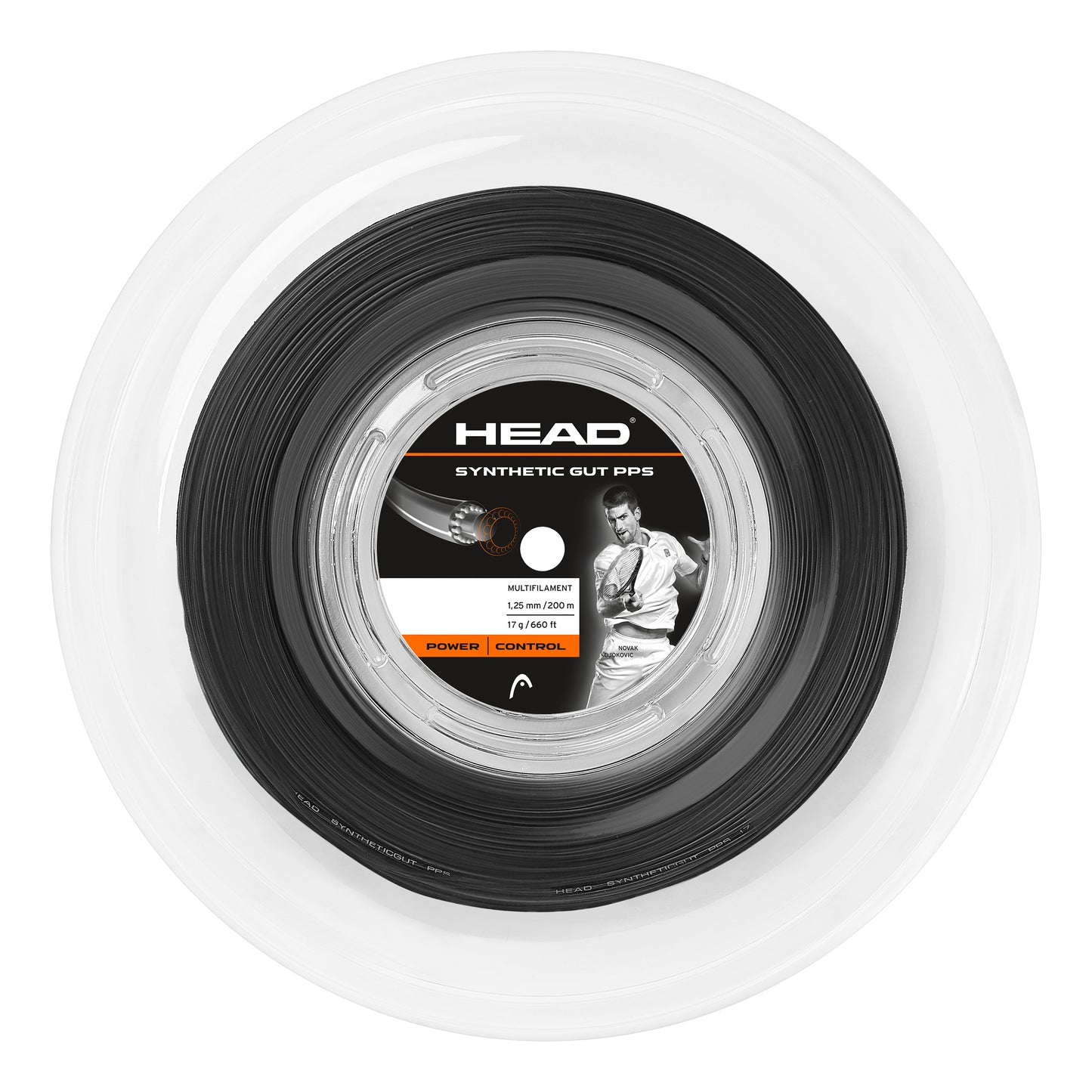HEAD Synthetic Gut PPS Strängrulle 200m - svart